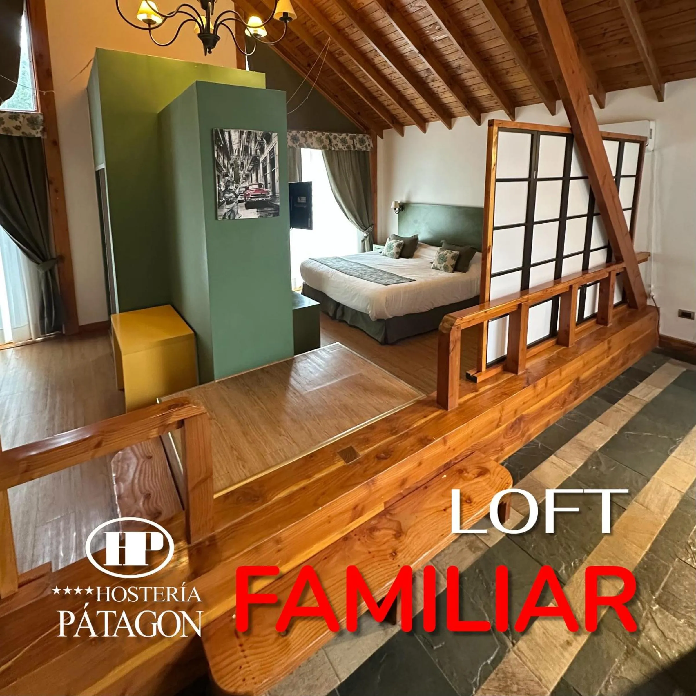 Bed in Hosteria Patagon