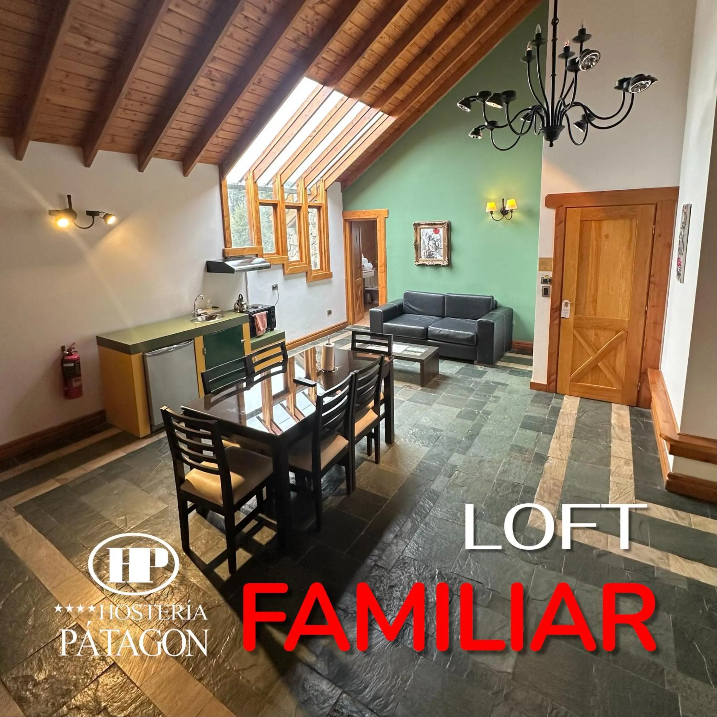 Living room in Hosteria Patagon