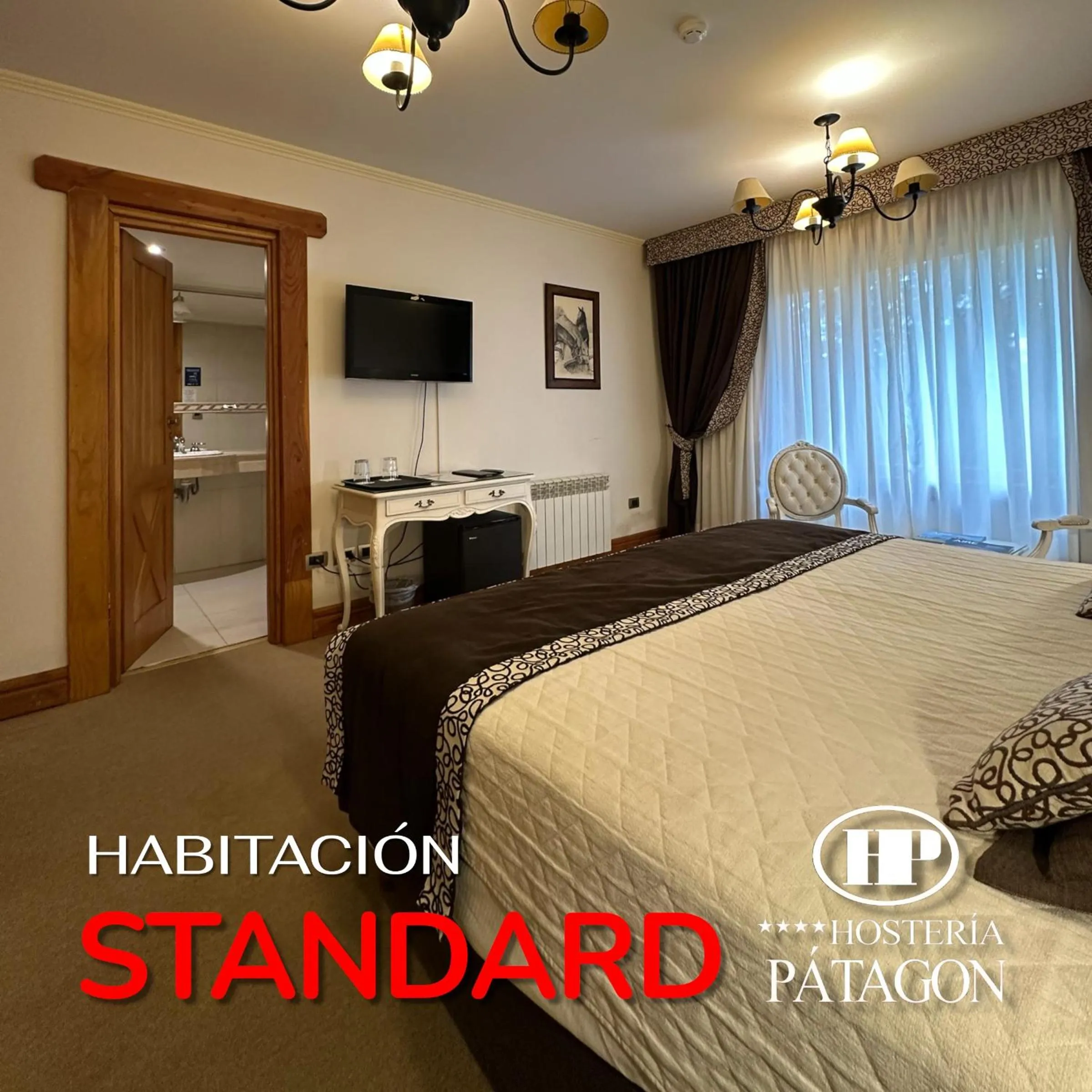 Bed in Hosteria Patagon