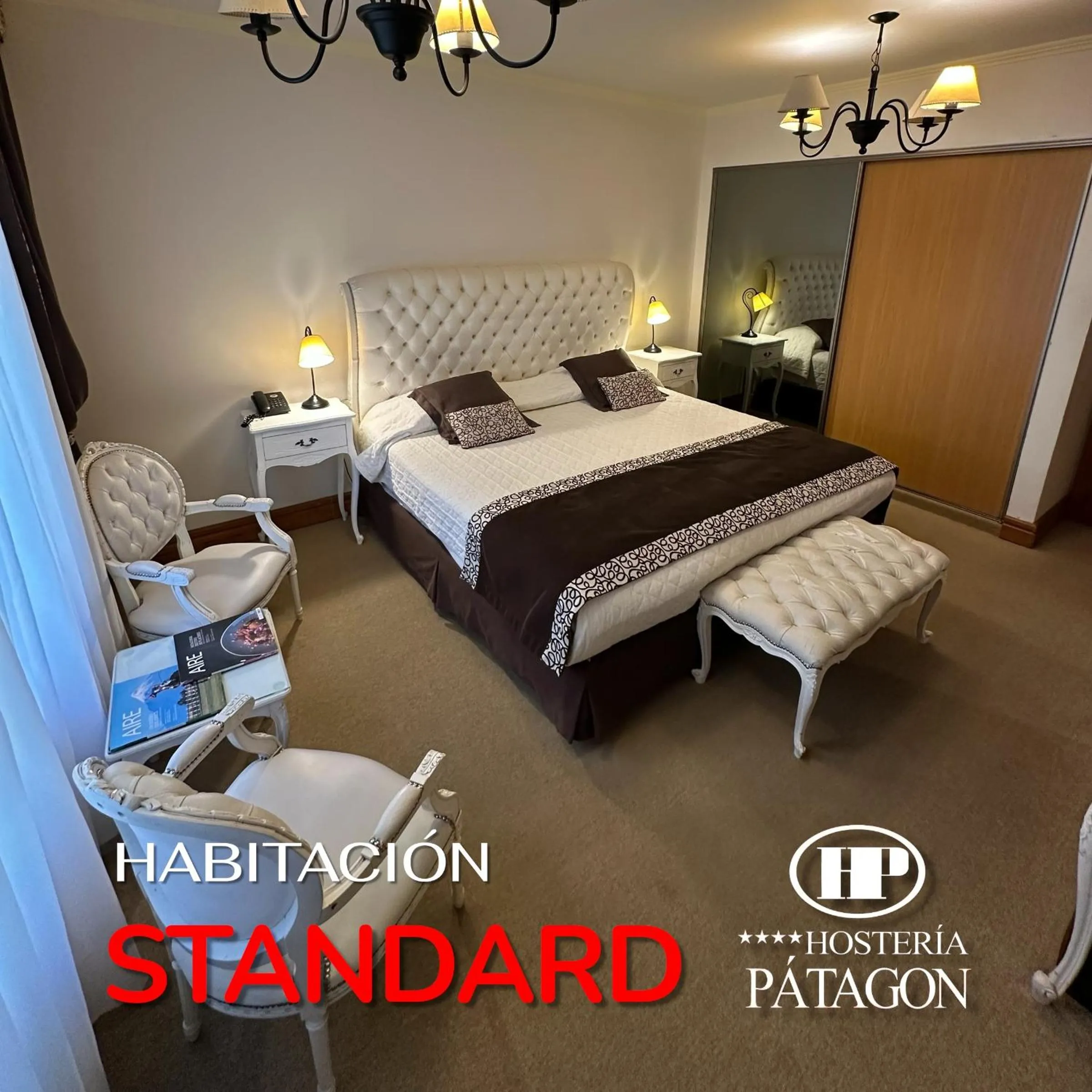 Bed in Hosteria Patagon