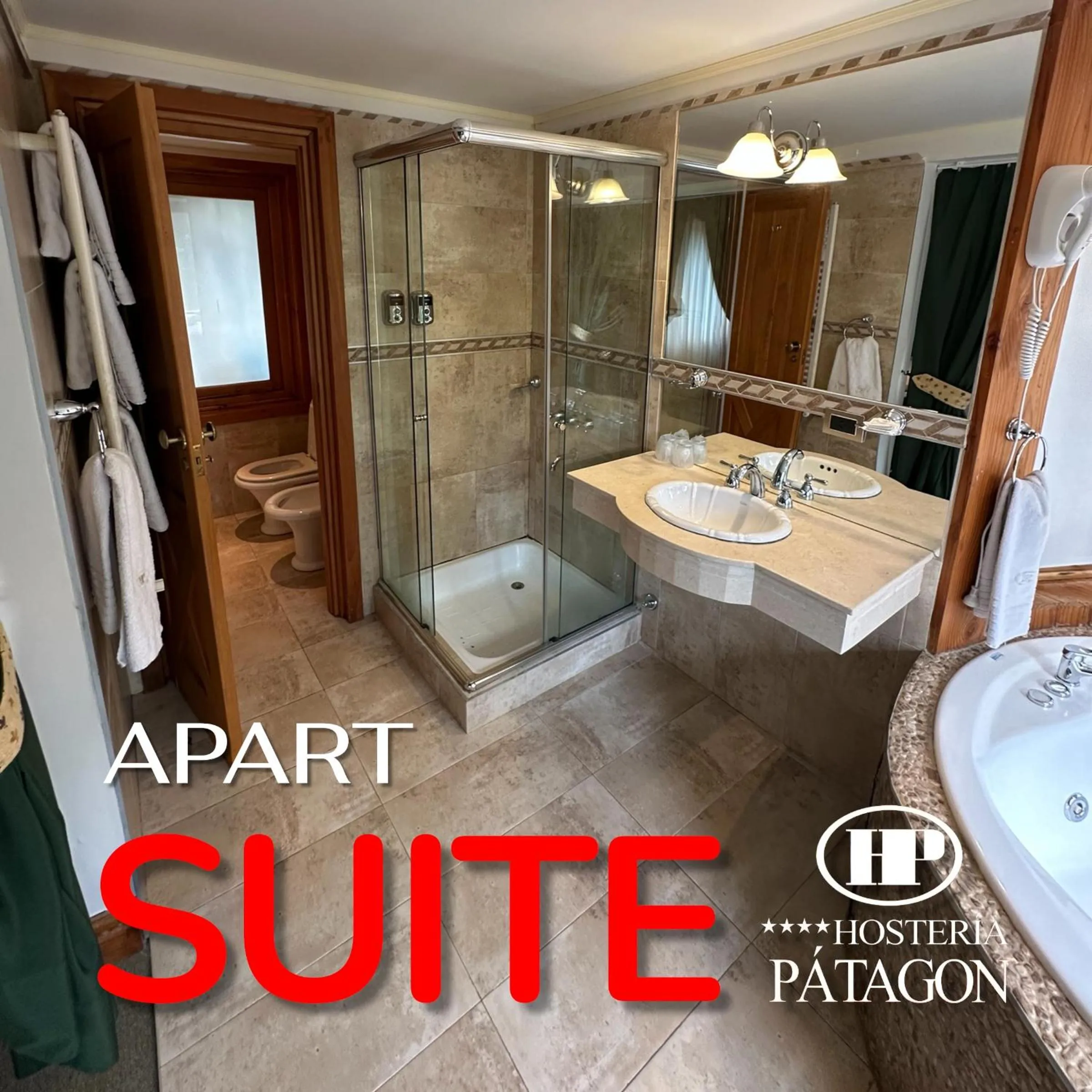 Shower in Hosteria Patagon