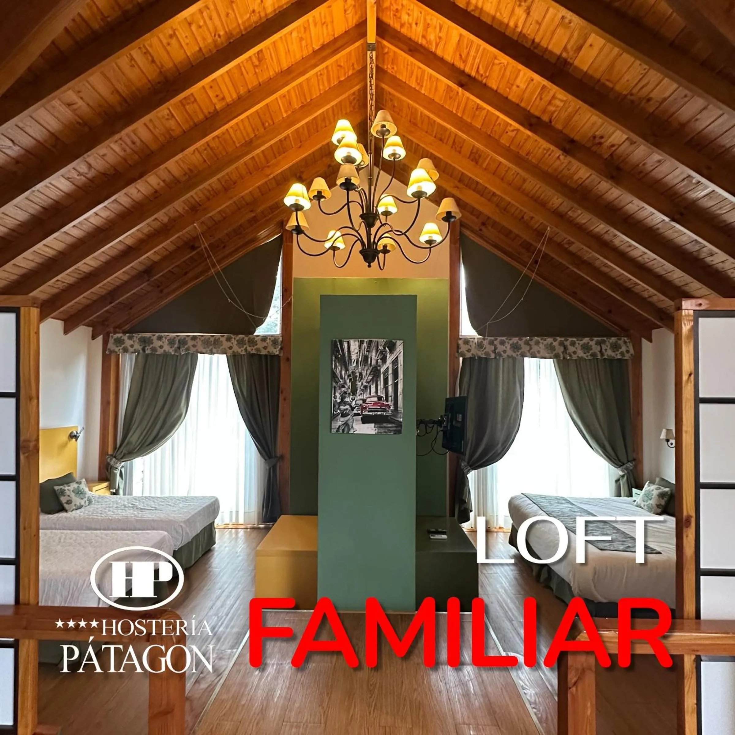 Bed in Hosteria Patagon