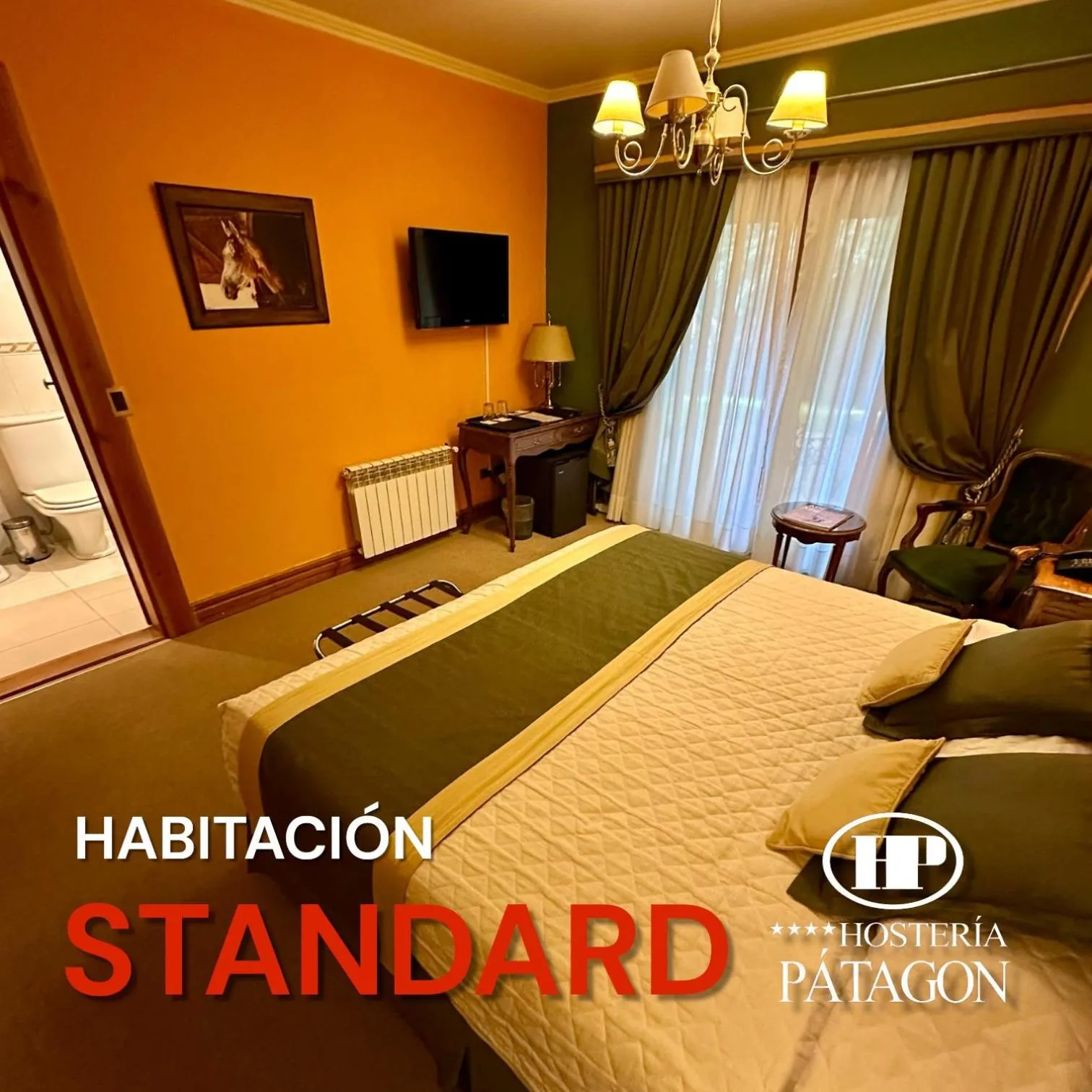 Bed in Hosteria Patagon