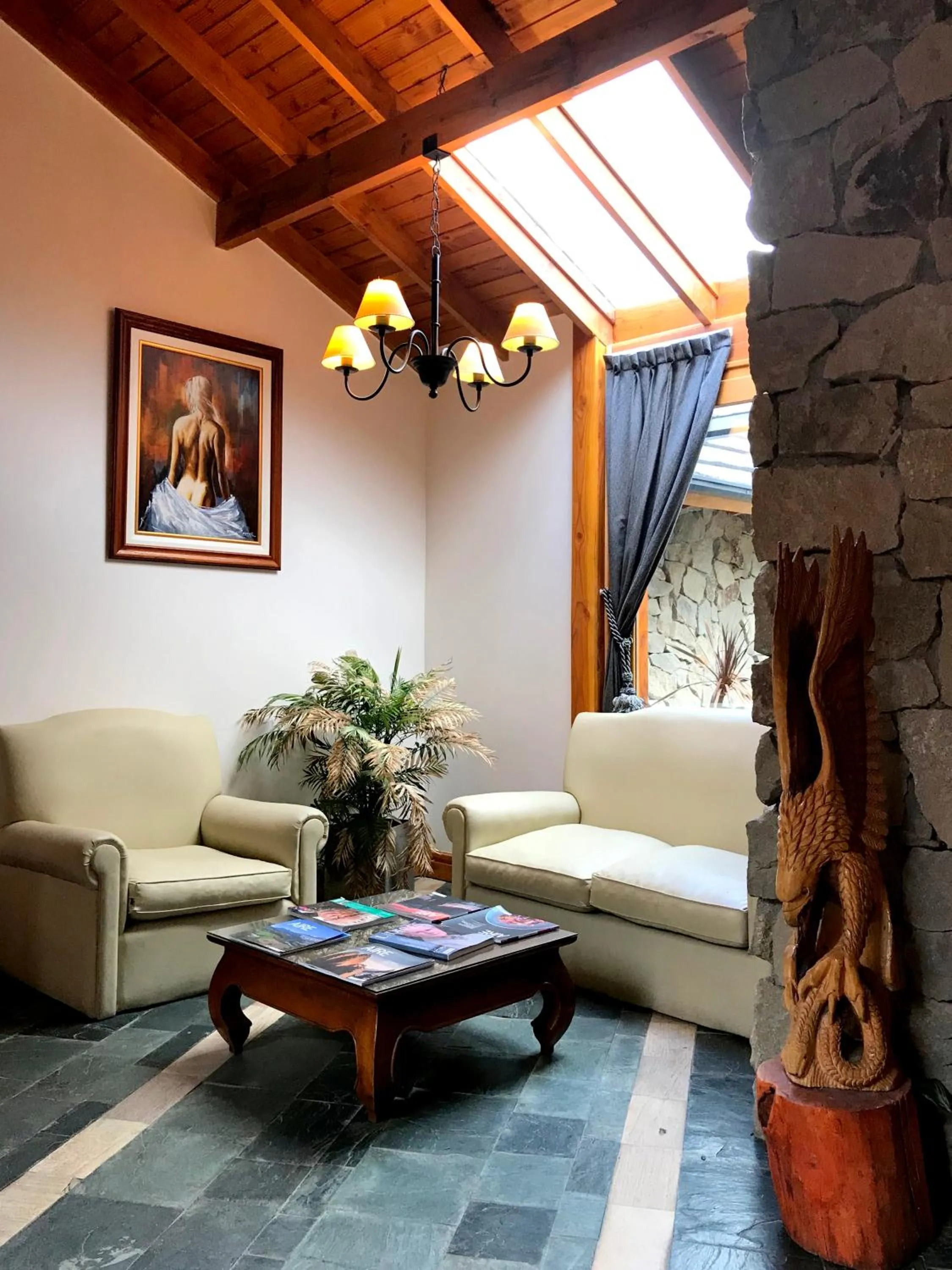 Lobby or reception in Hosteria Patagon