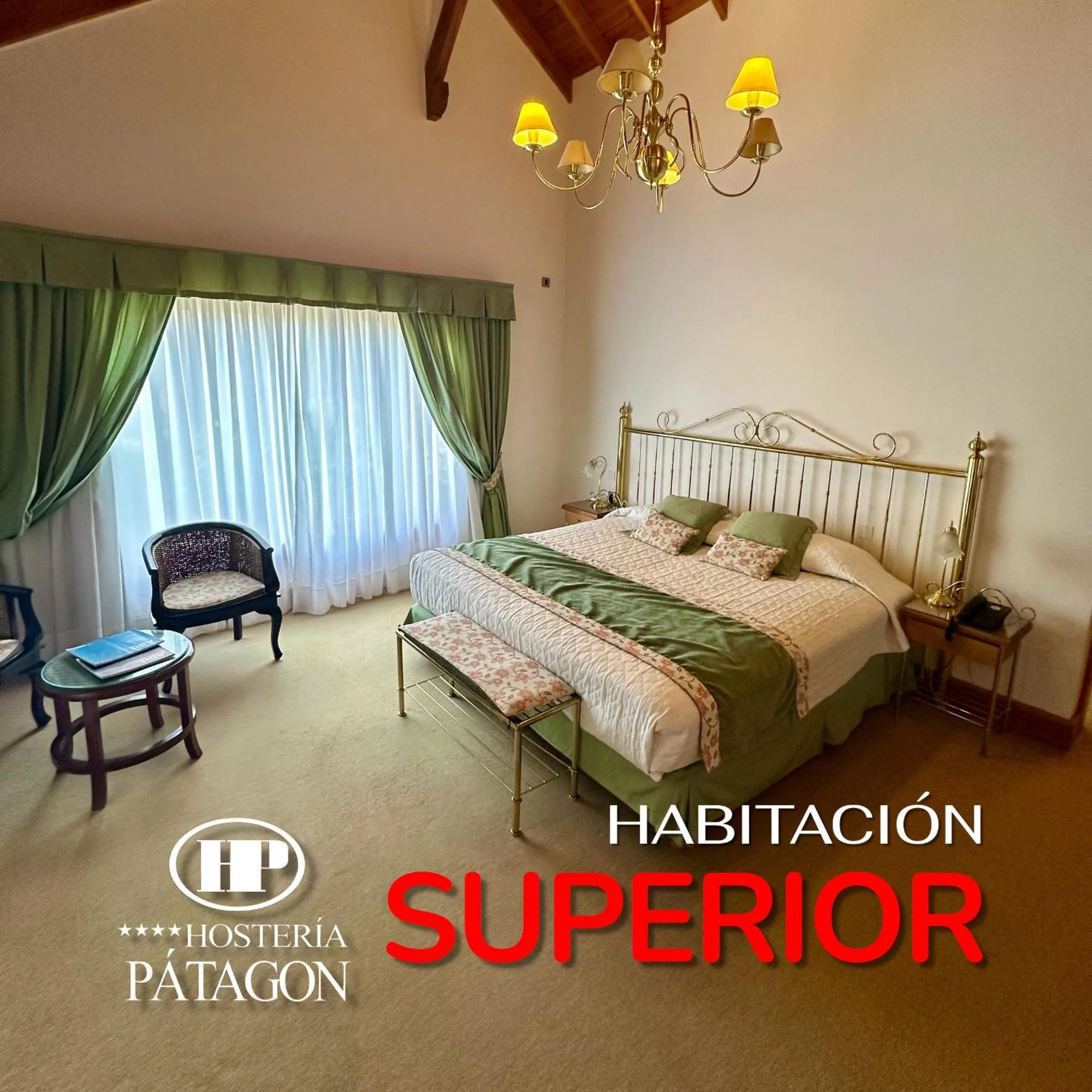 Bed in Hosteria Patagon