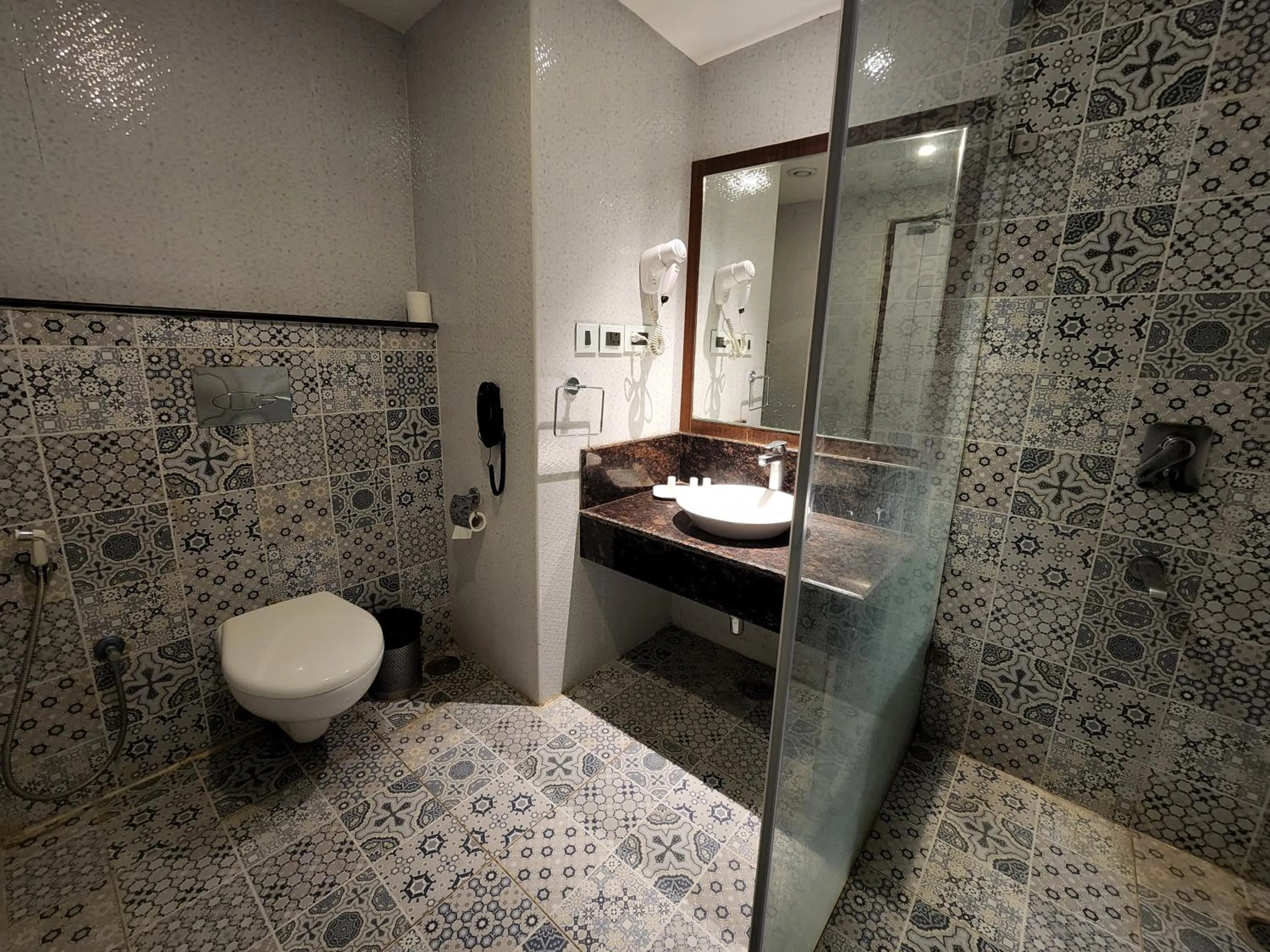 Bathroom in Hotel Preethi International