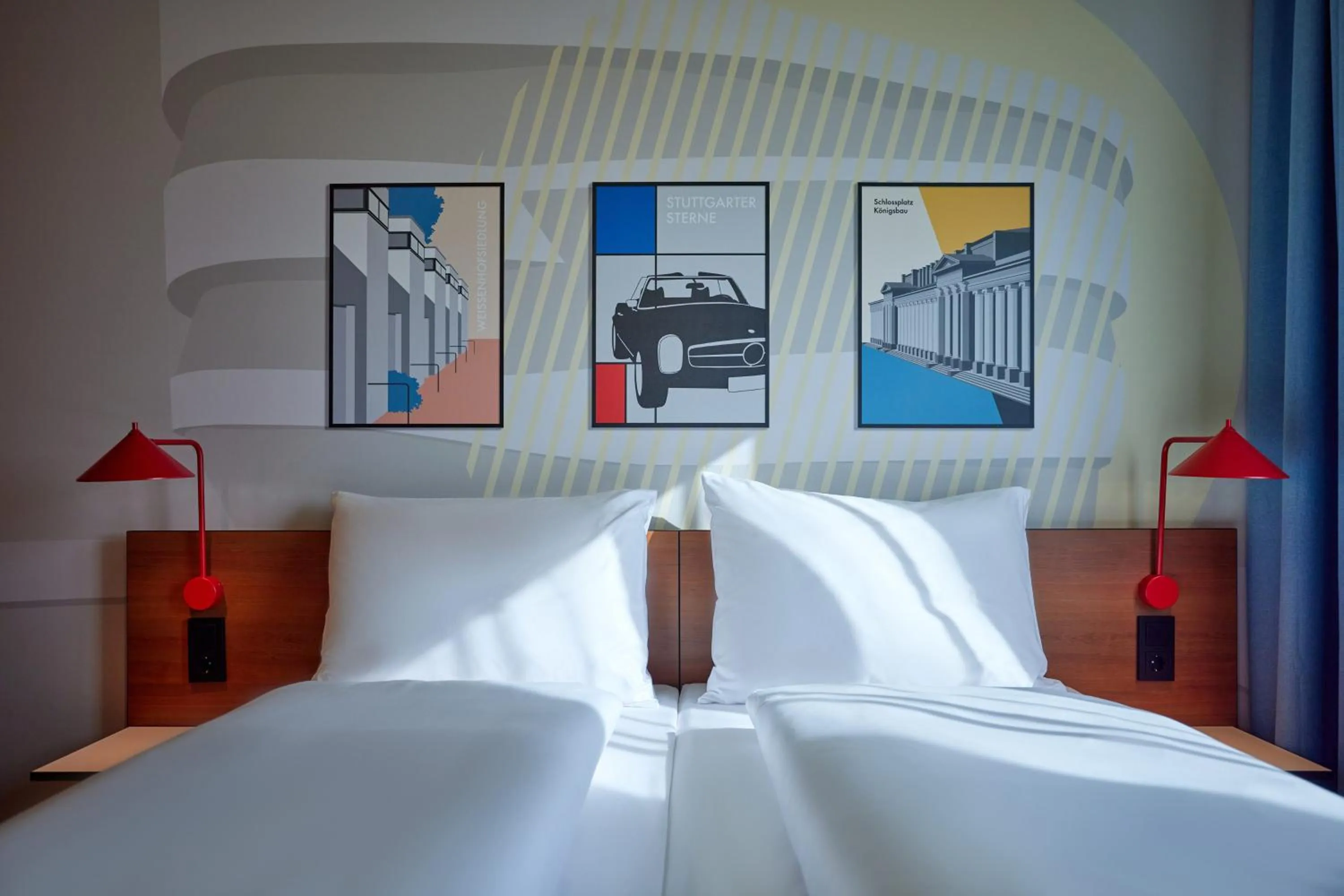 Bed in McDreams Hotel Stuttgart-City