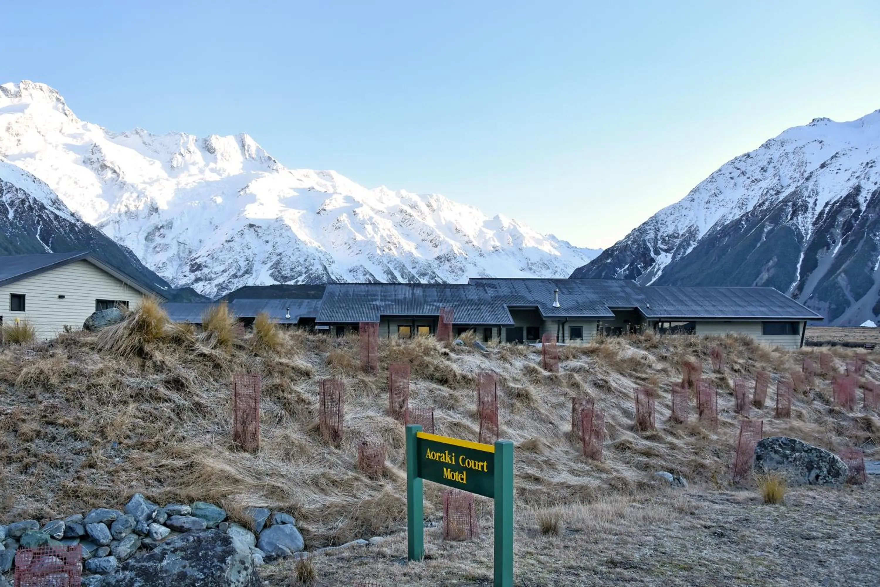Mountain view in Aoraki Court Motel