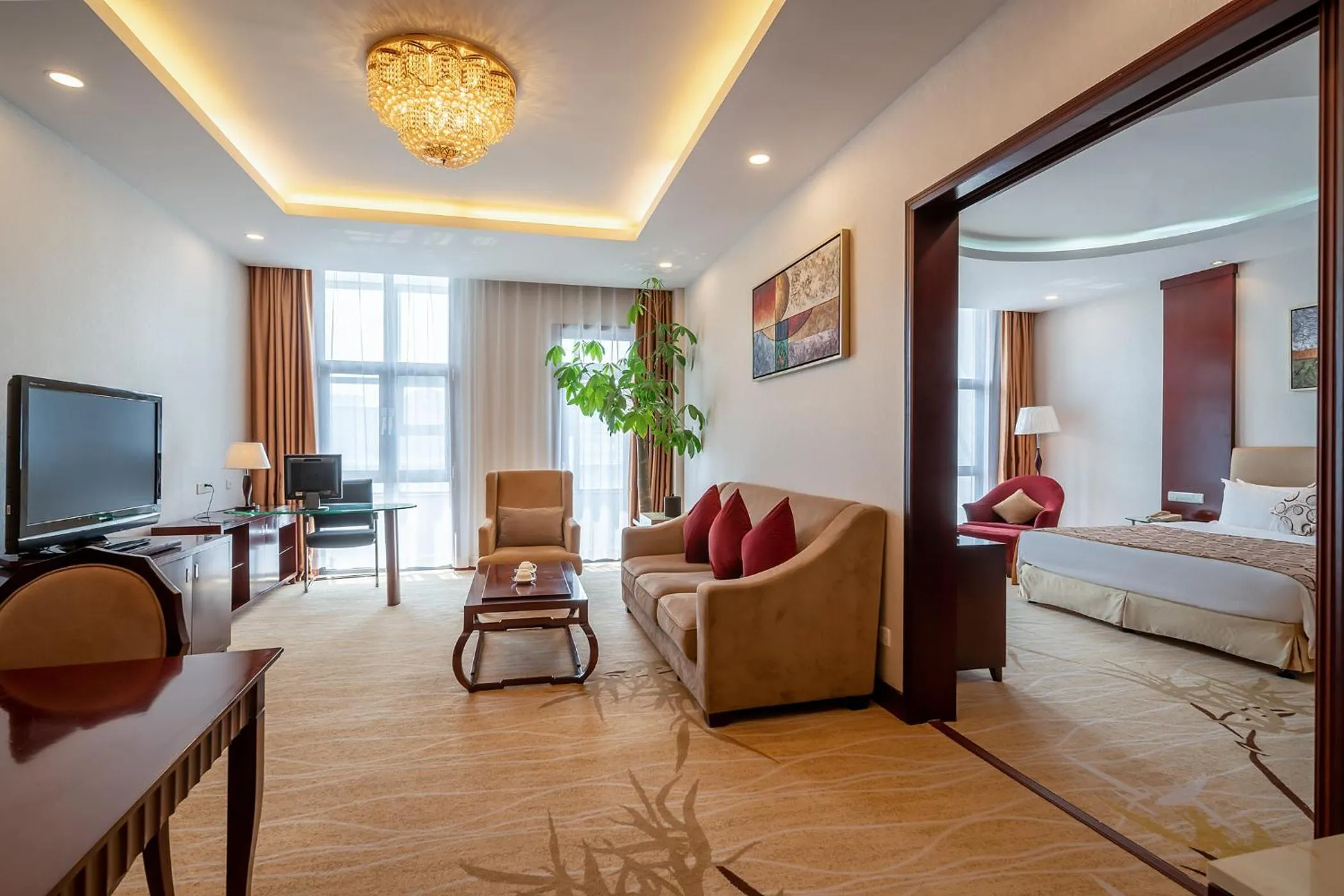 Bed in Grand Metropark Hotel Shandong