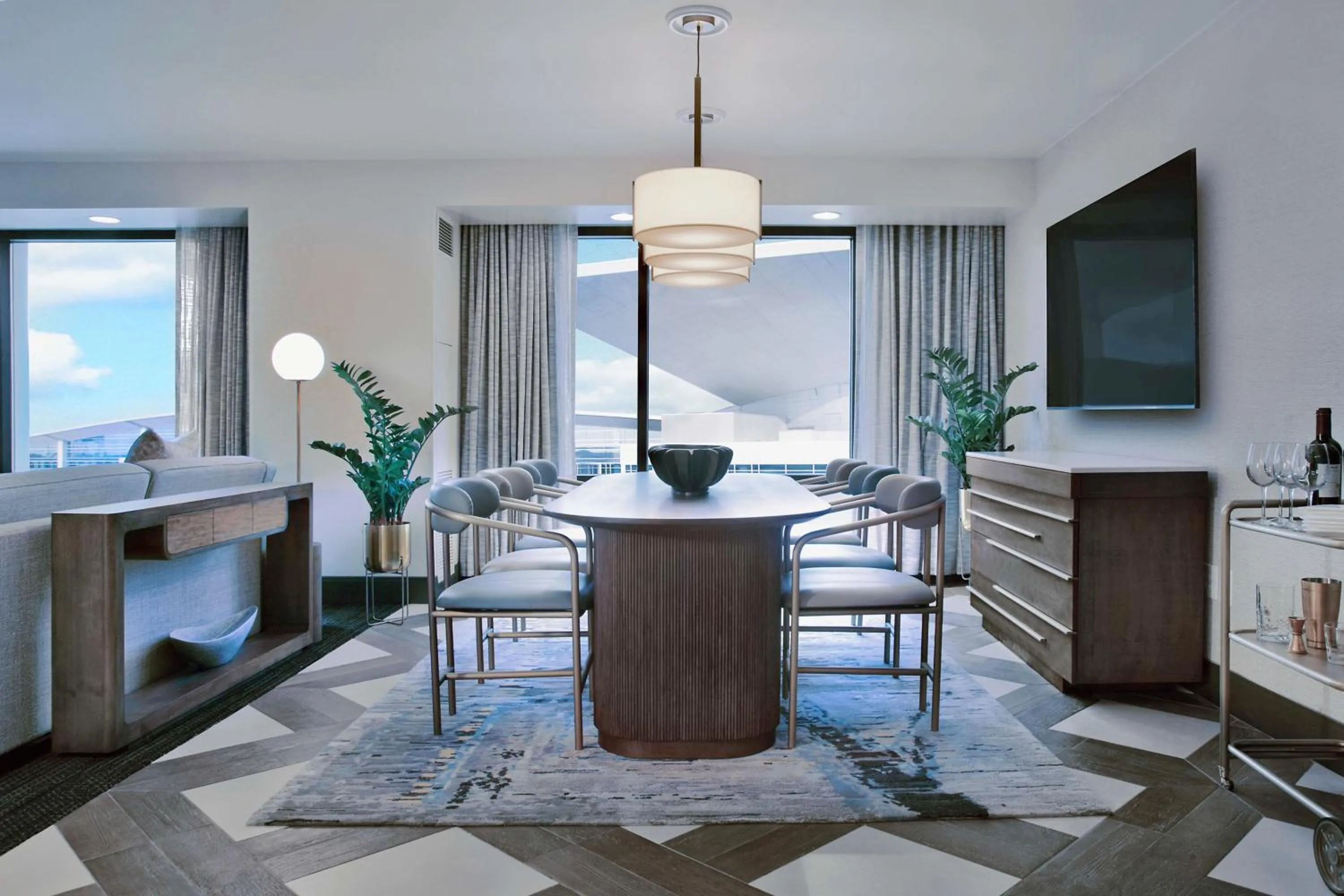 Living room in Hilton Omaha