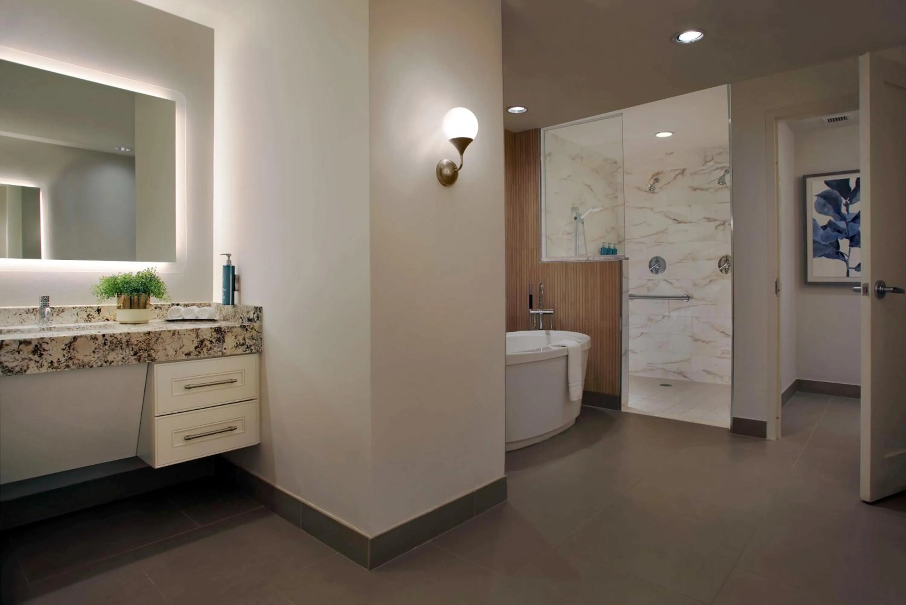 Bathroom in Hilton Omaha