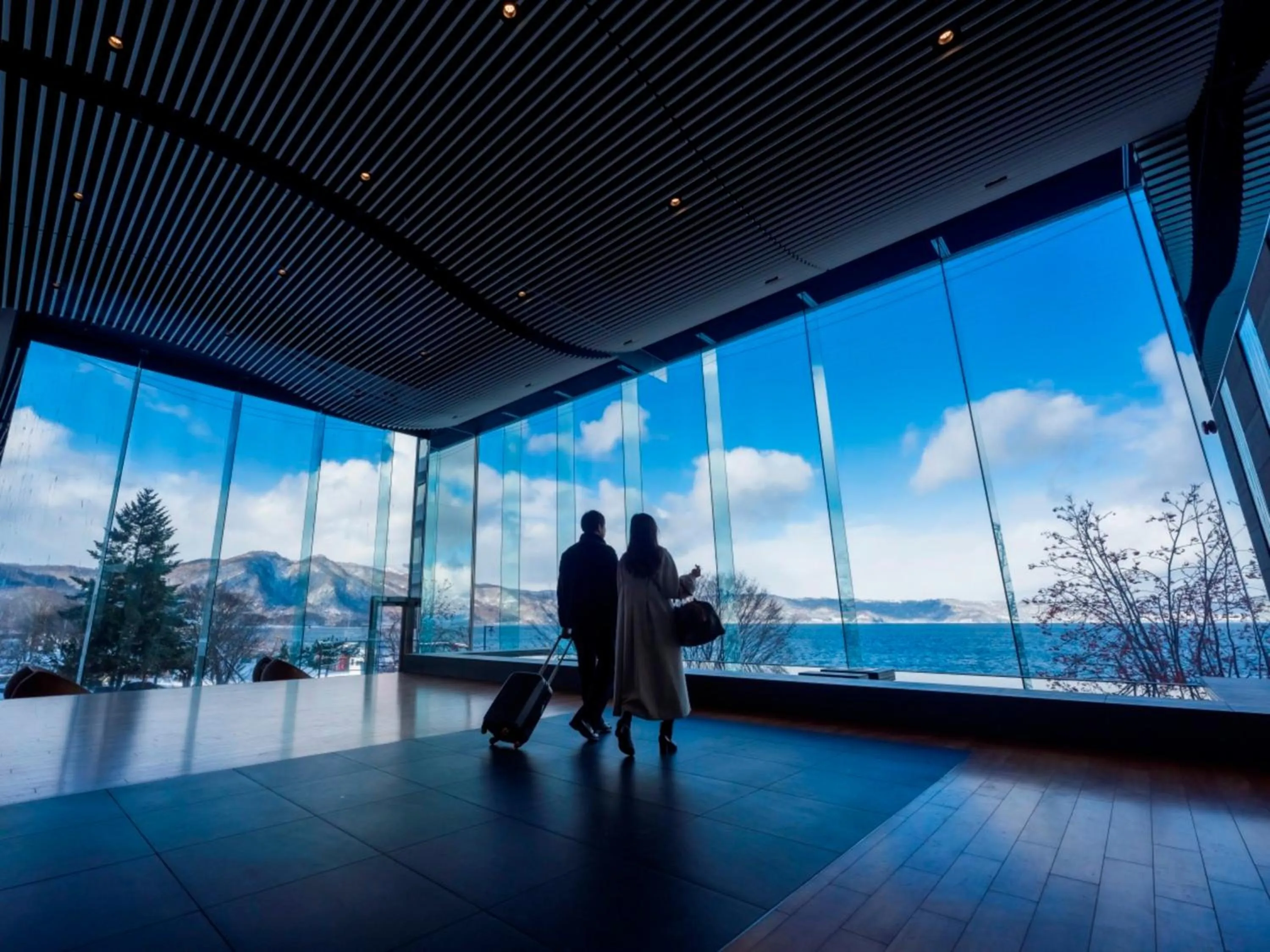 Lobby or reception in The Lake View Toya Nonokaze Resort
