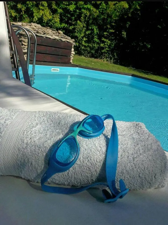 Pool view in Le Mas aux Arômes