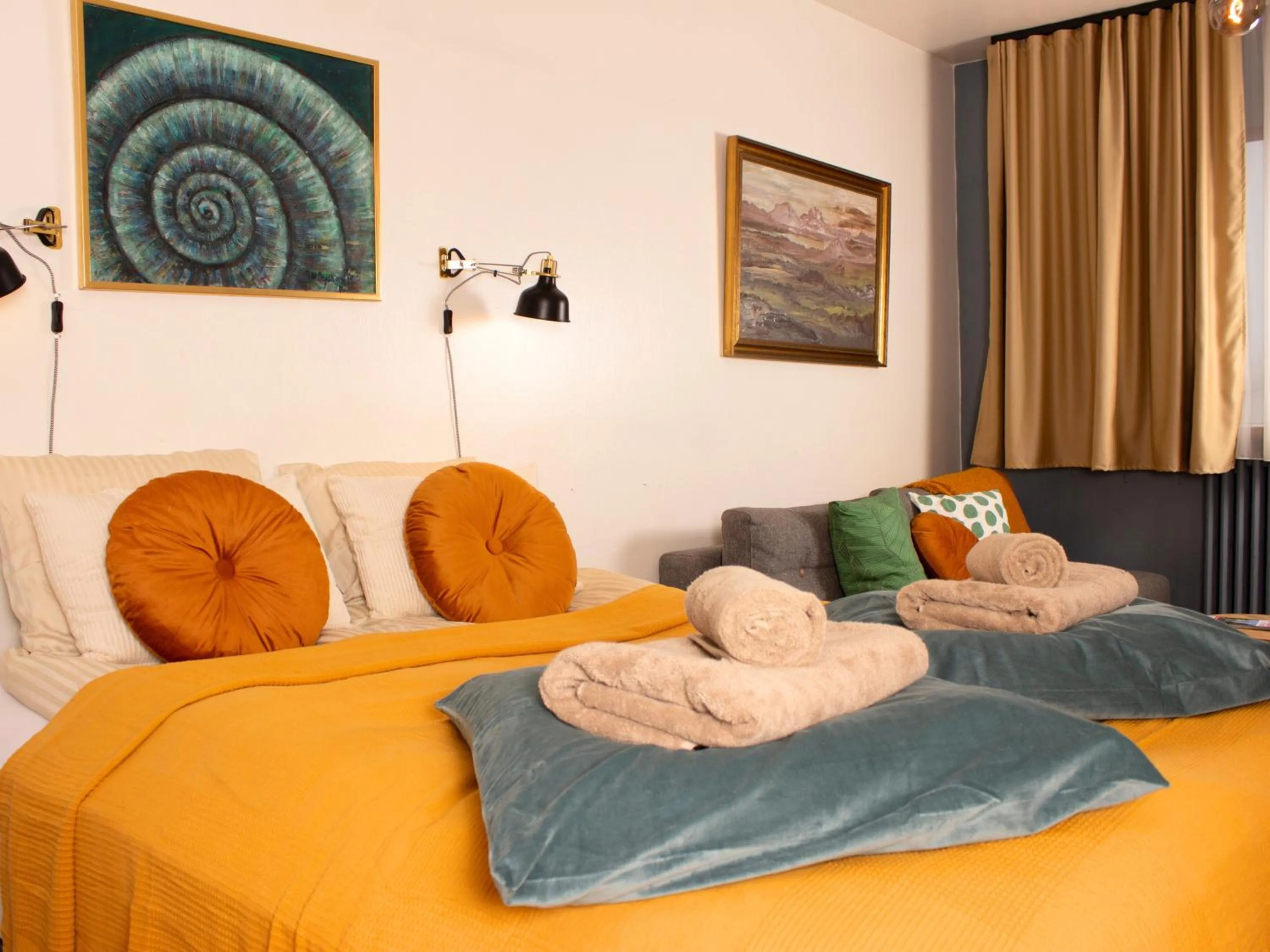 Bed in Eric the Red Guesthouse