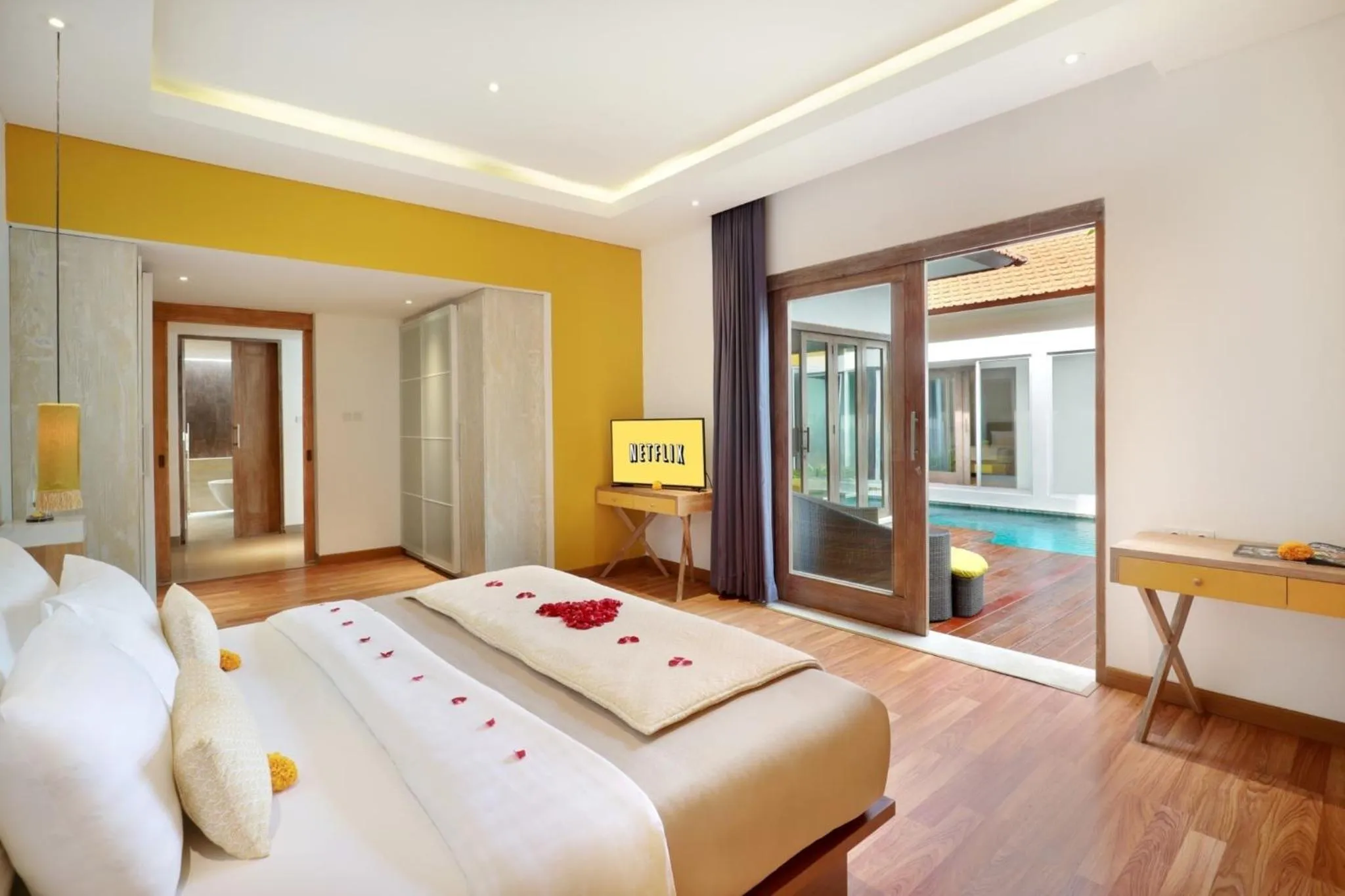 View (from property/room), Bed in La Mira Villa Seminyak by Ini Vie Hospitality