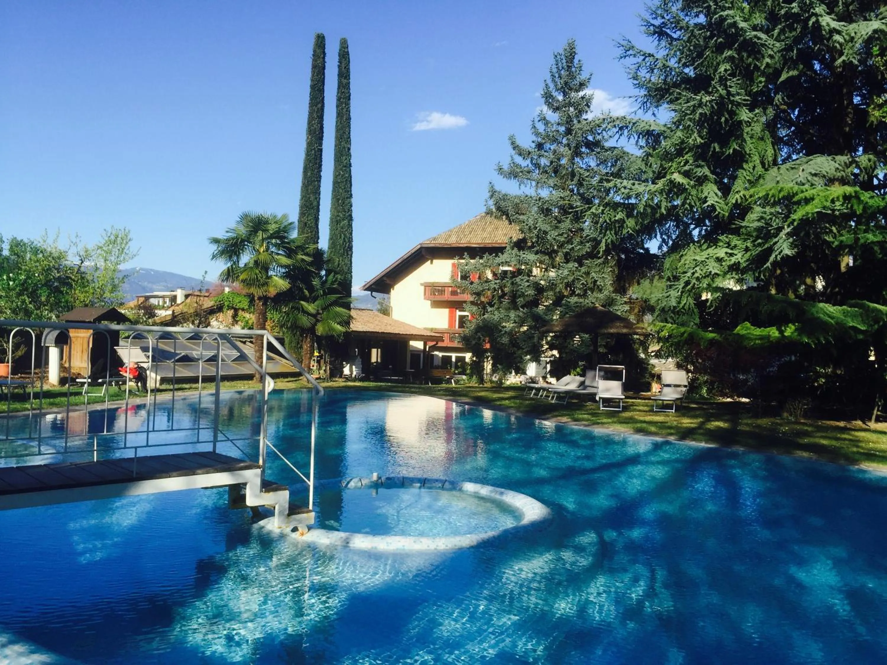 Pool view in Angerburg Blumenhotel