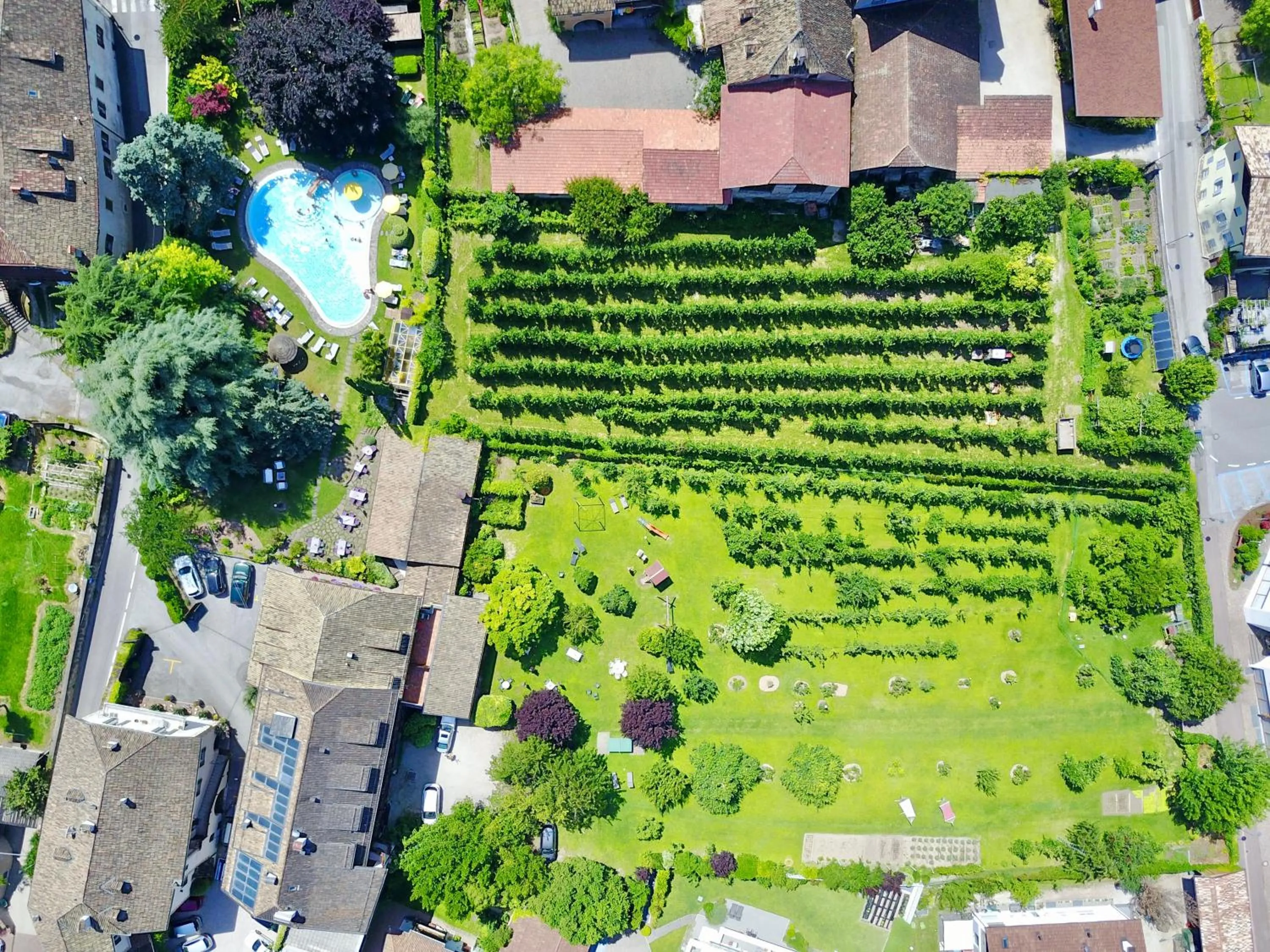 Bird's eye view in Angerburg Blumenhotel