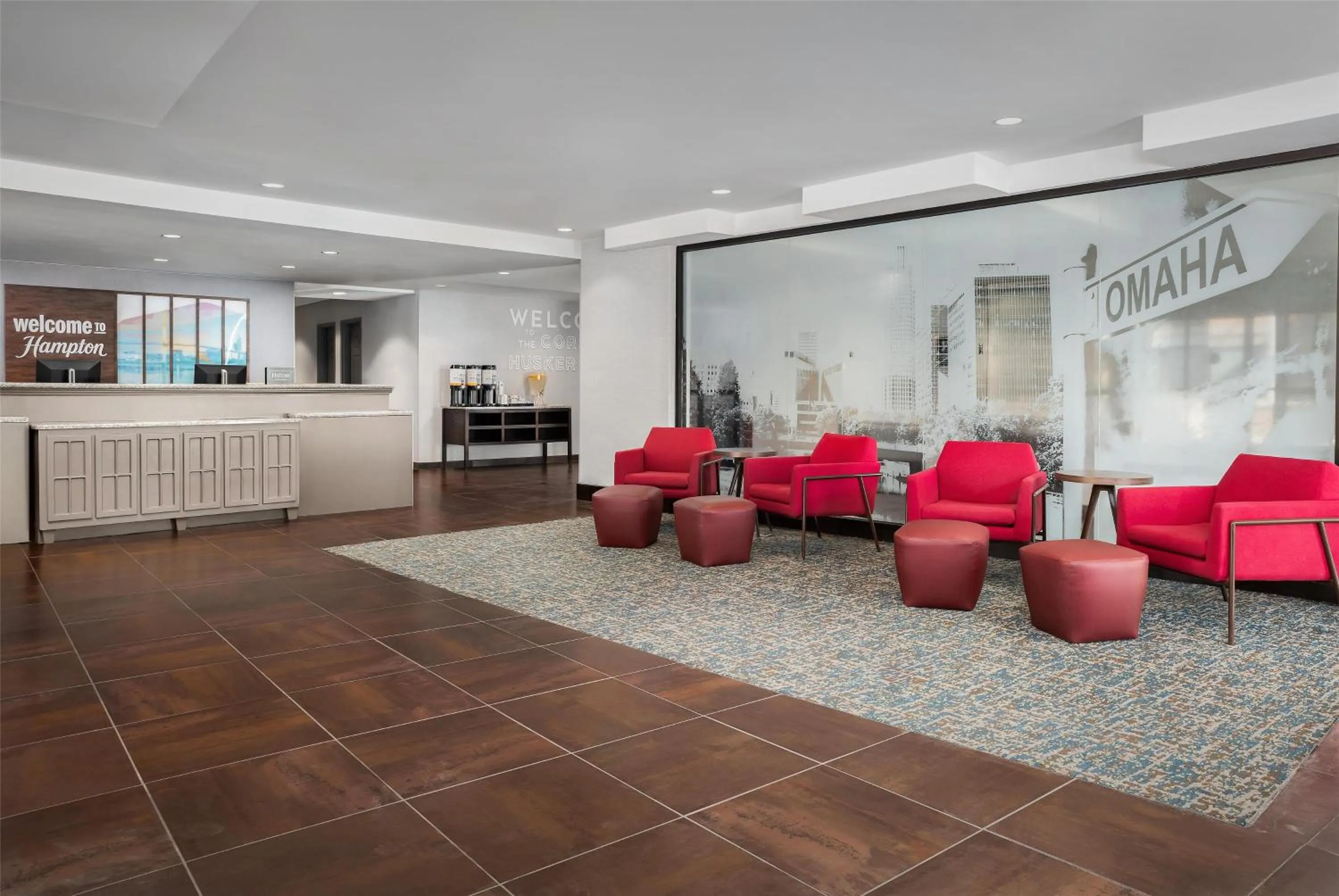Lobby or reception in Hampton Inn & Suites Omaha-Downtown