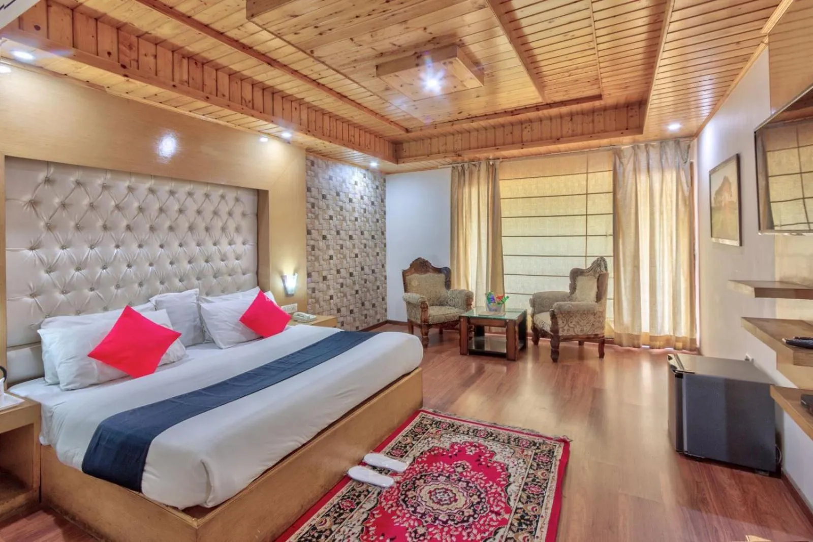 Bed in Grand Krisa Resort & SPA, Manali Experience Luxury With all Weather ACs in Every Room