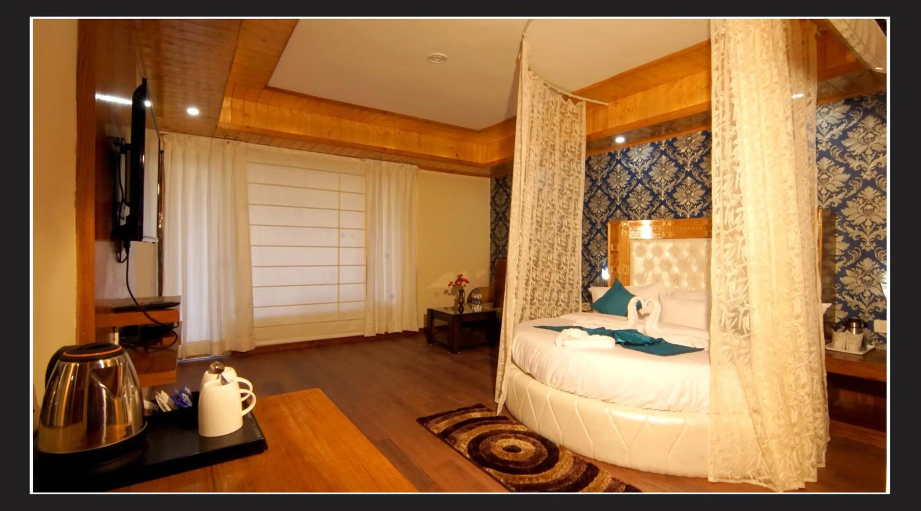 Bed in Grand Krisa Resort & SPA, Manali Experience Luxury With all Weather ACs in Every Room