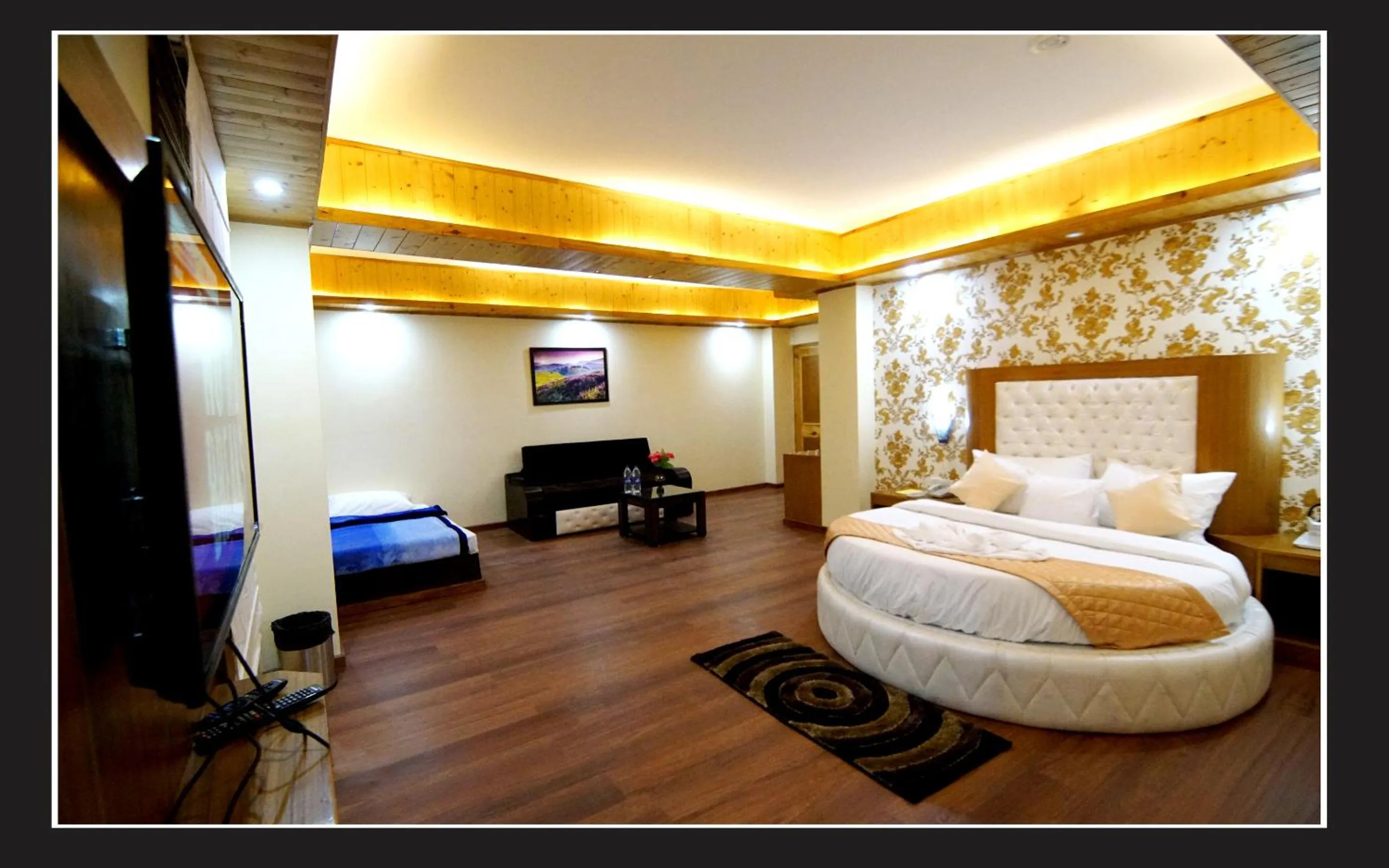 Bed in Grand Krisa Resort & SPA, Manali Experience Luxury With all Weather ACs in Every Room