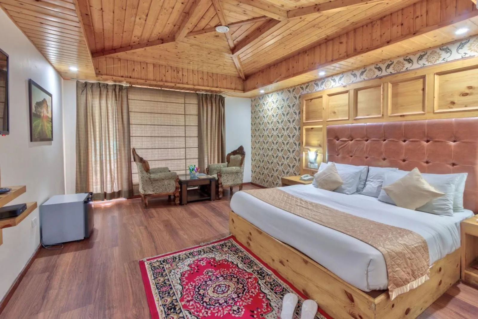 Bed in Grand Krisa Resort & SPA, Manali Experience Luxury With all Weather ACs in Every Room