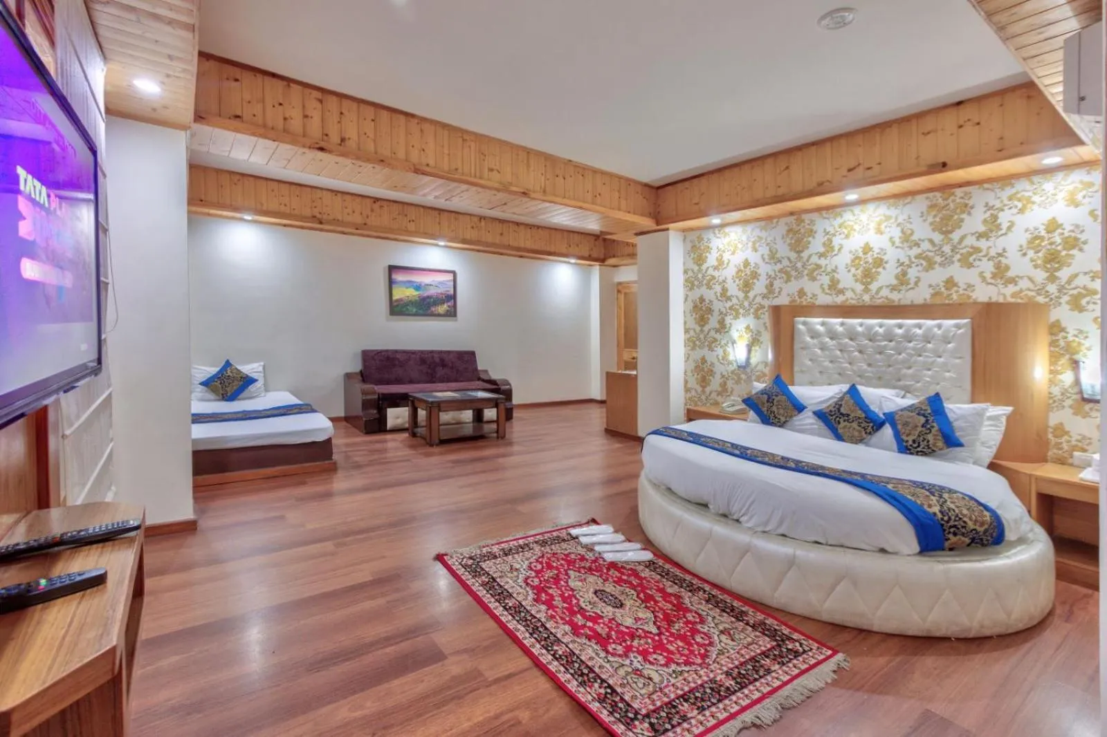 Bed in Grand Krisa Resort & SPA, Manali Experience Luxury With all Weather ACs in Every Room