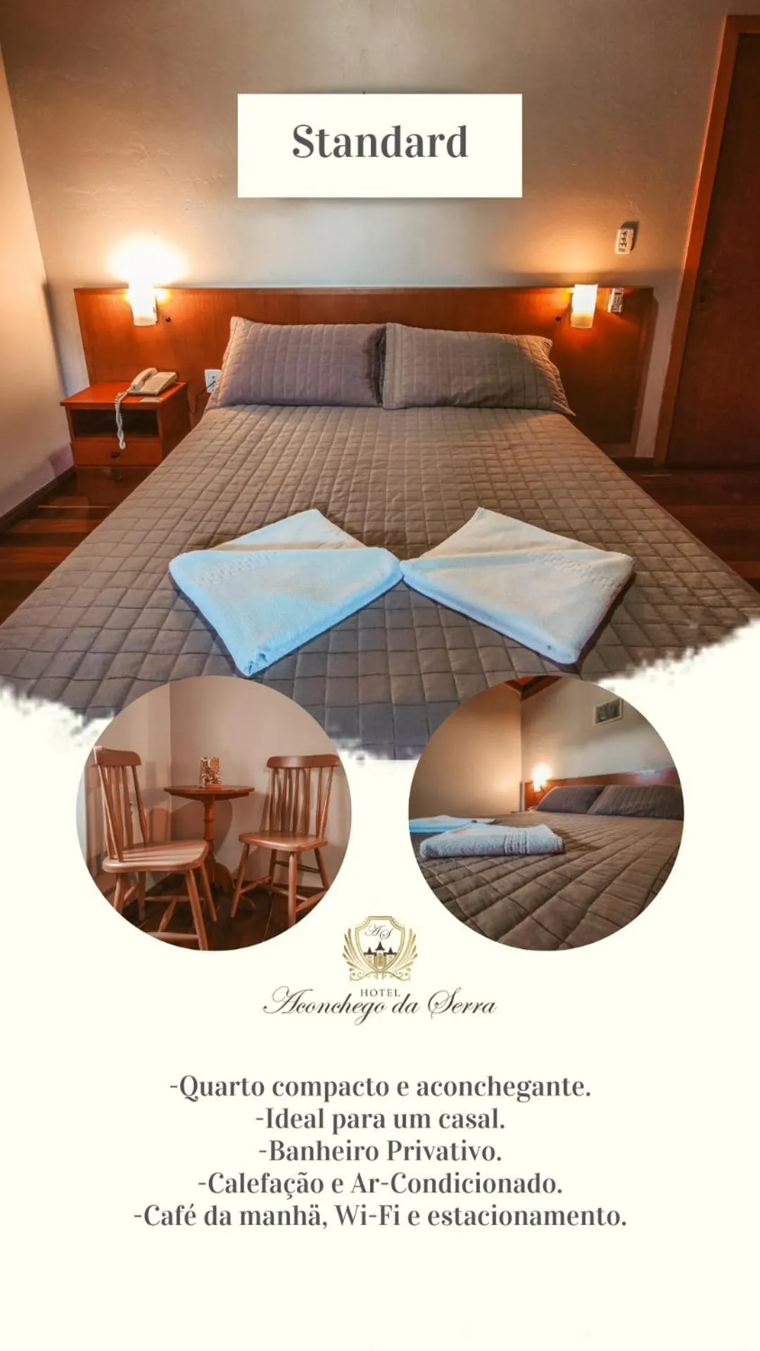 Bed in Hotel Aconchego da Serra