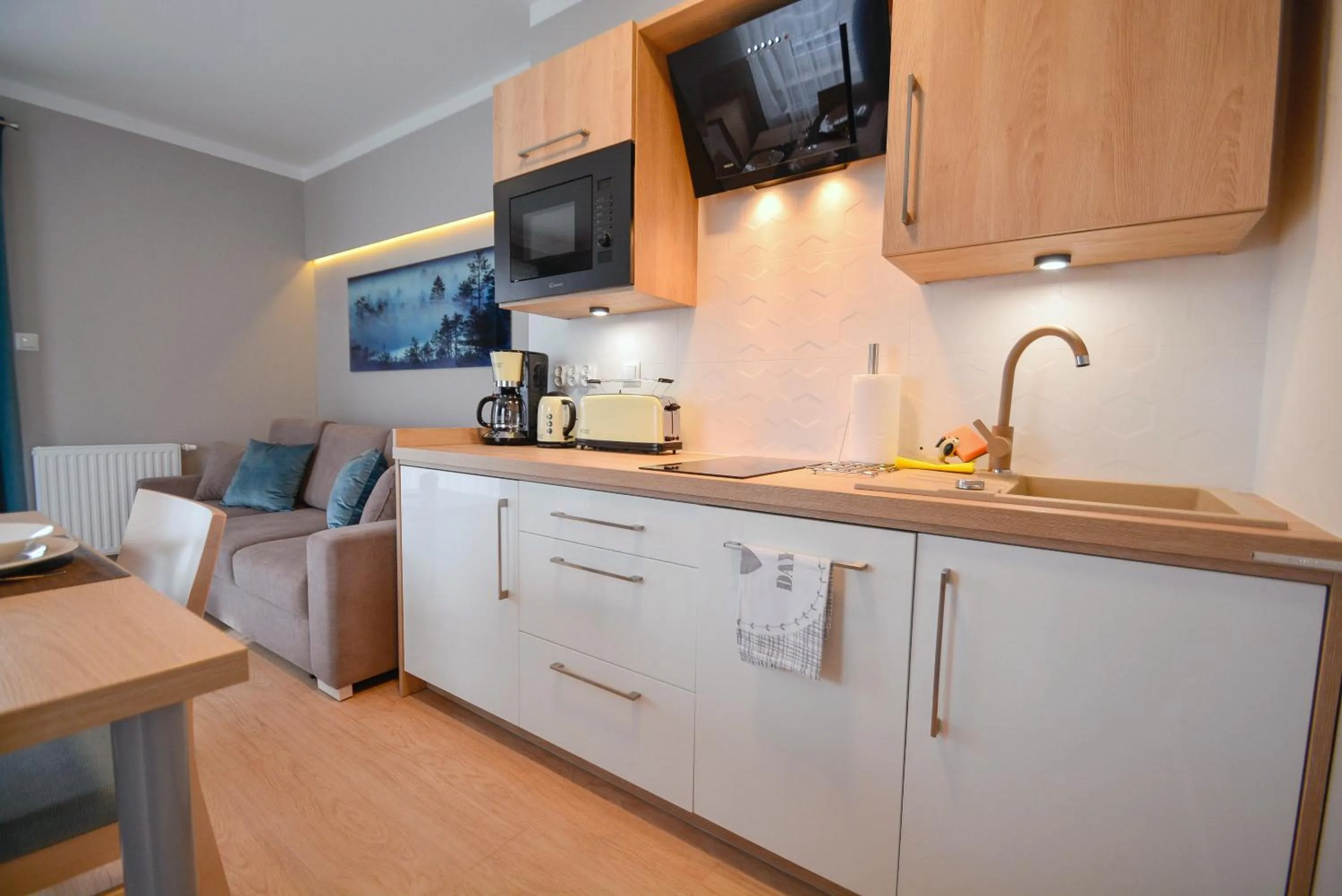 Kitchen or kitchenette in Osiedle Cesarskie Apartamenty - Parking - Apartamenty Bryza