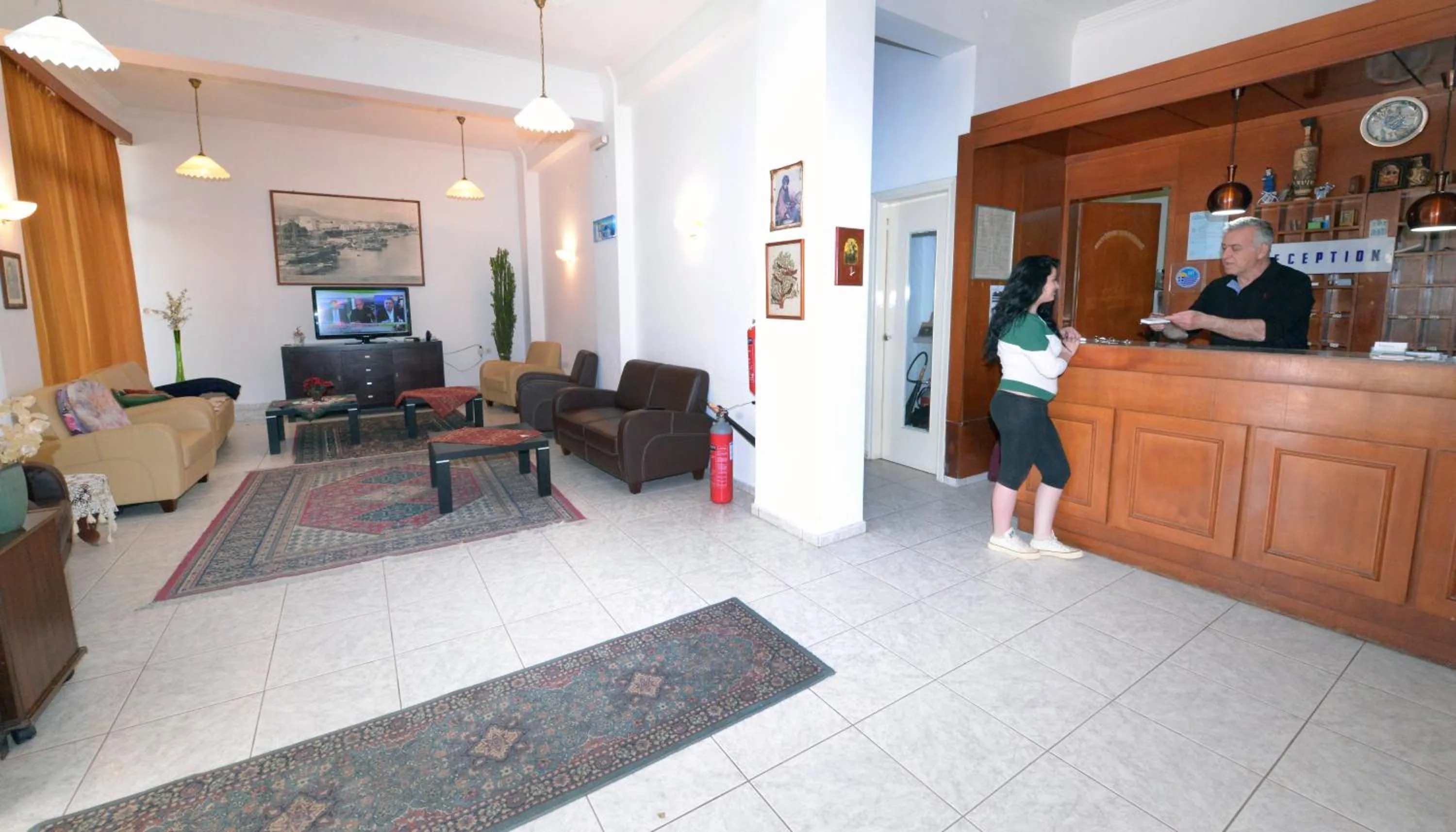 Lobby or reception in Veroniki Hotel