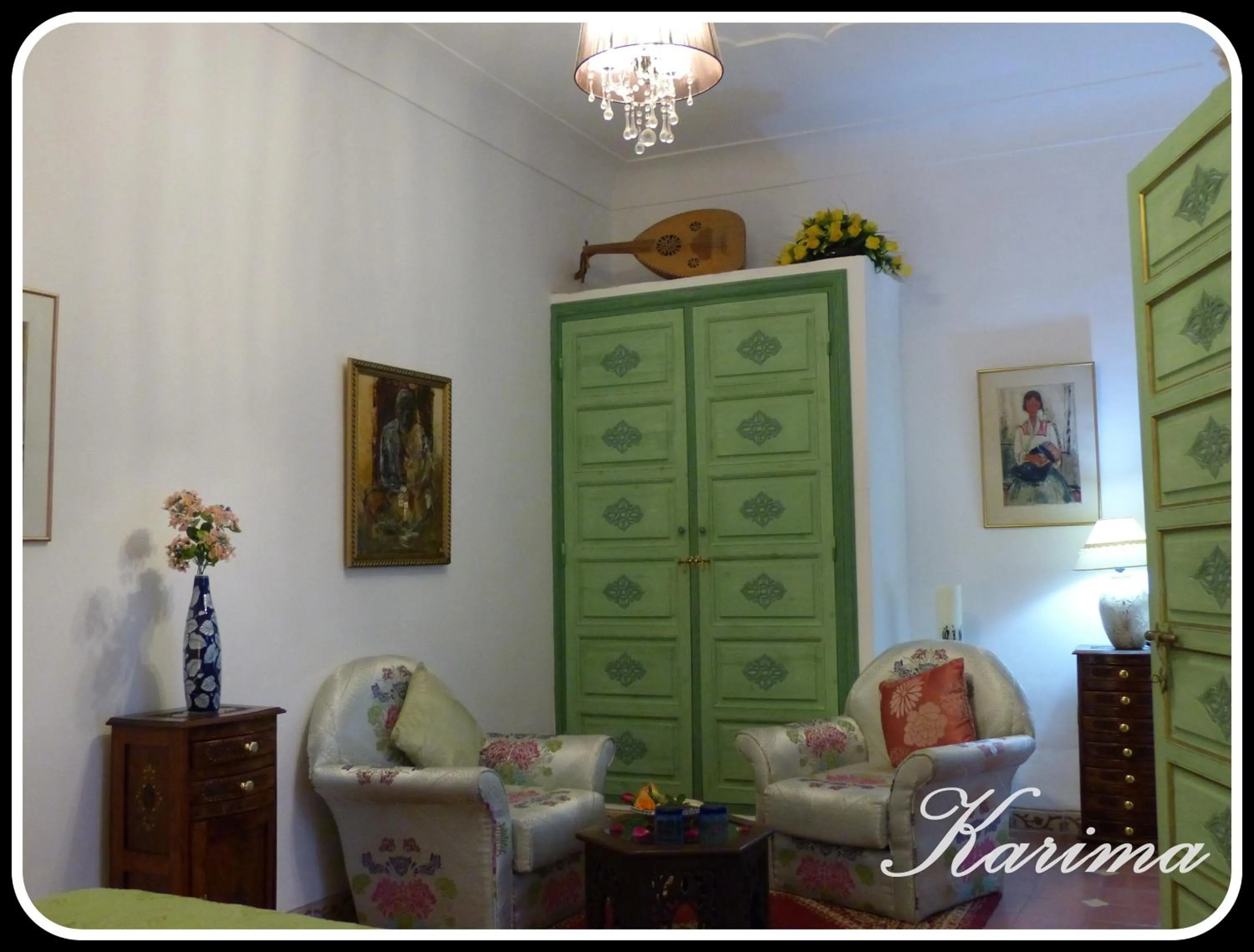 Seating area in Riad Cherihane