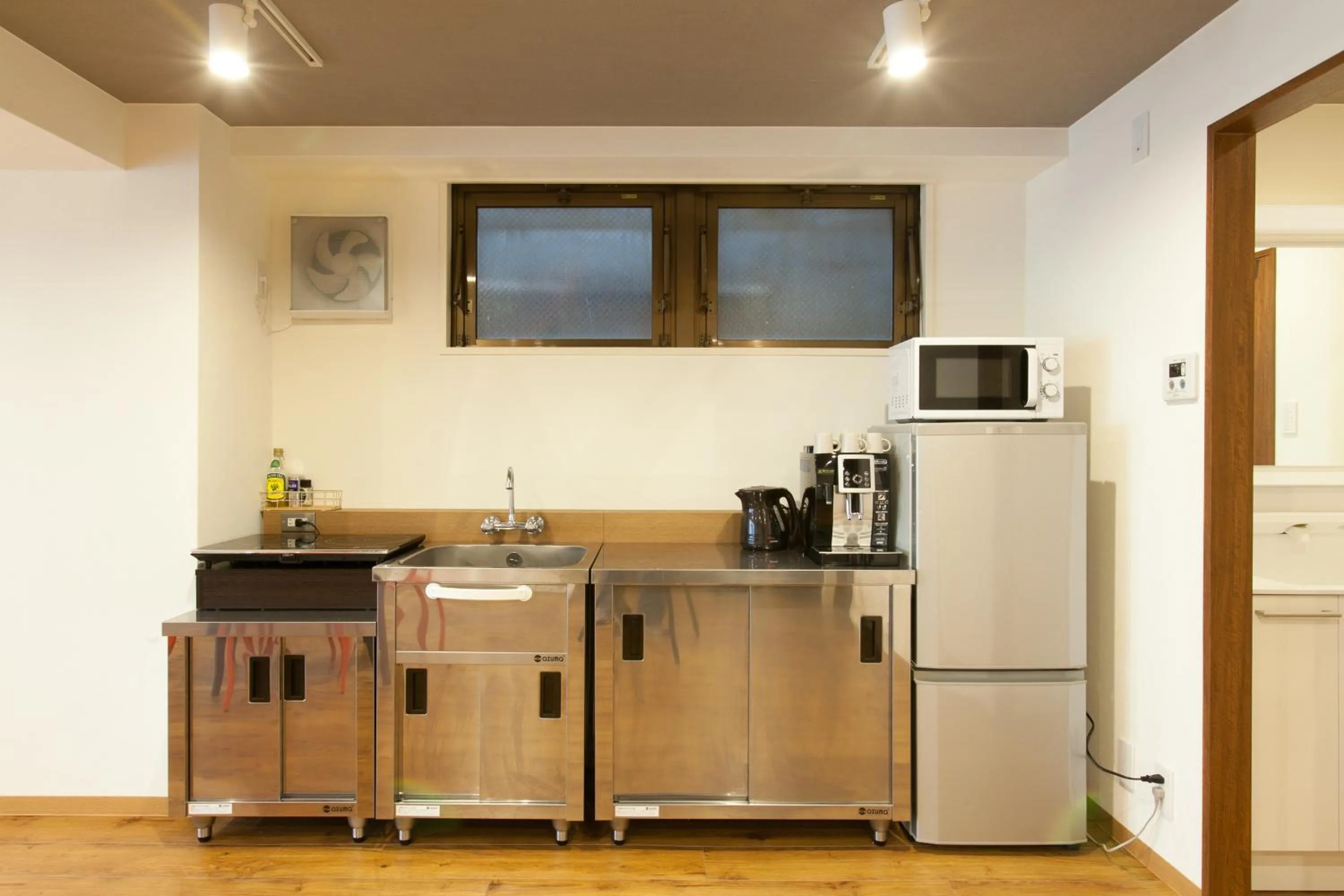 Communal kitchen in Hotel Cocoro Inn Asakusa Kuramae