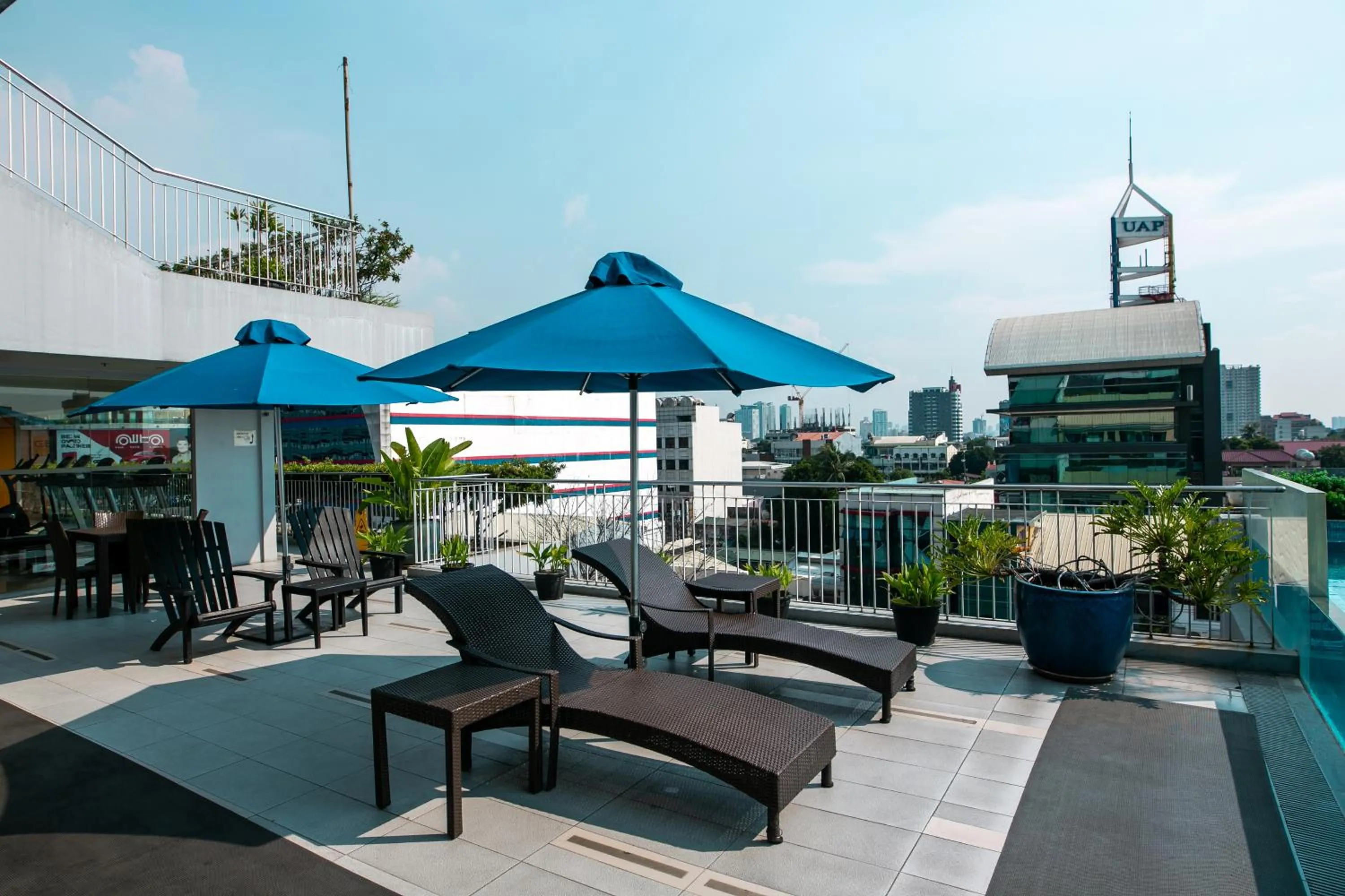 Patio in Luxent Hotel