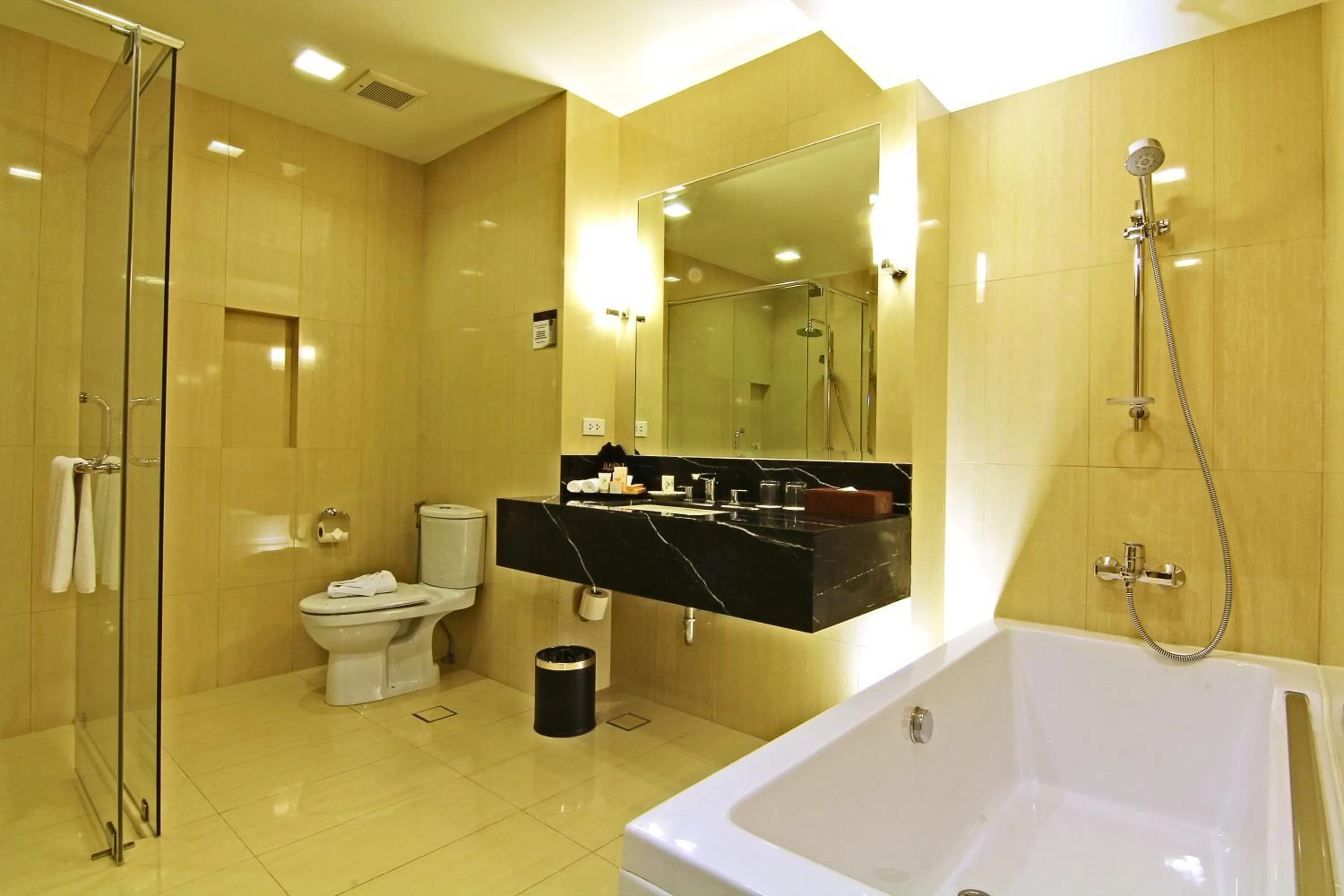 Shower in Luxent Hotel