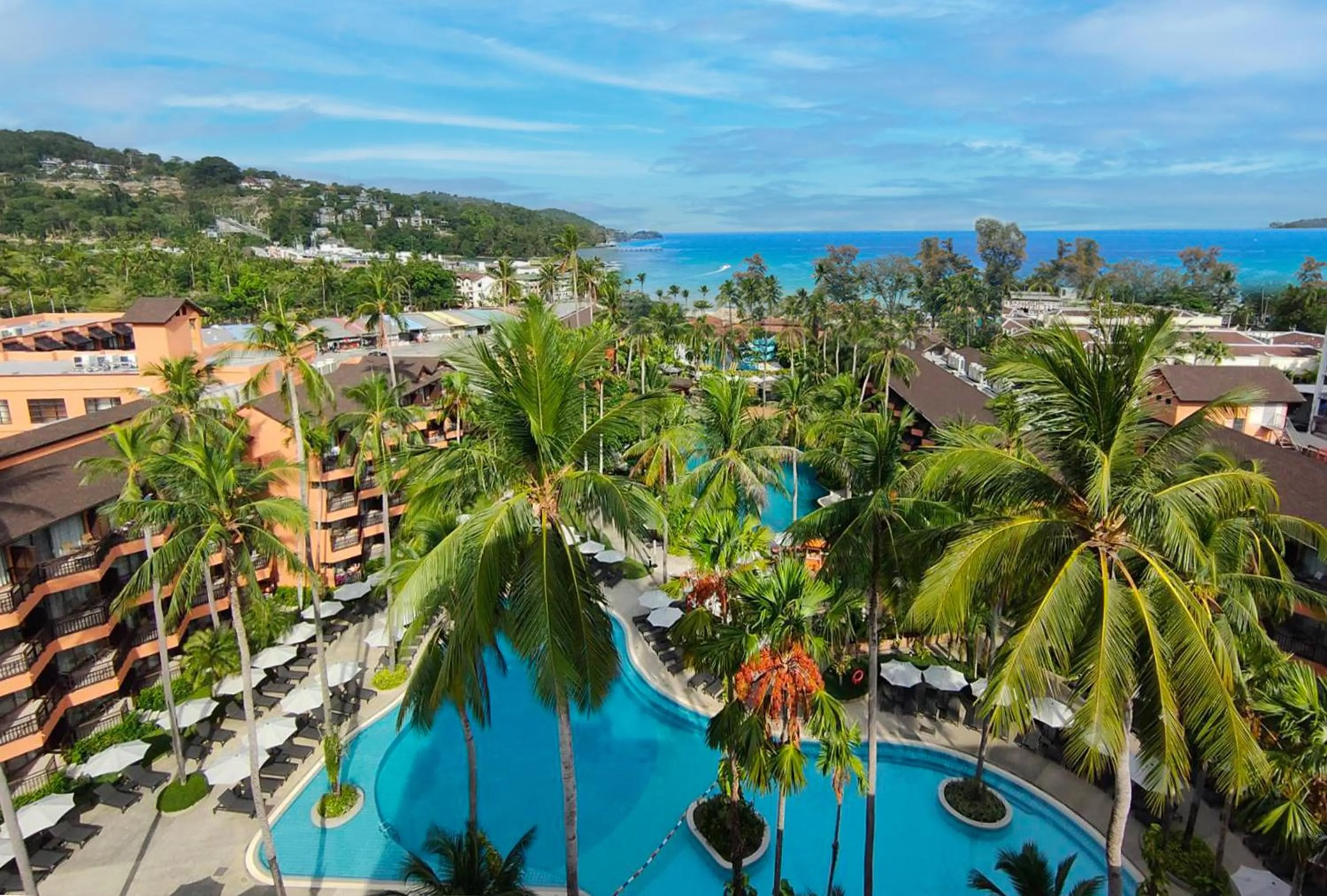 Bird's eye view, Pool View in Patong Merlin Hotel - SHA Plus