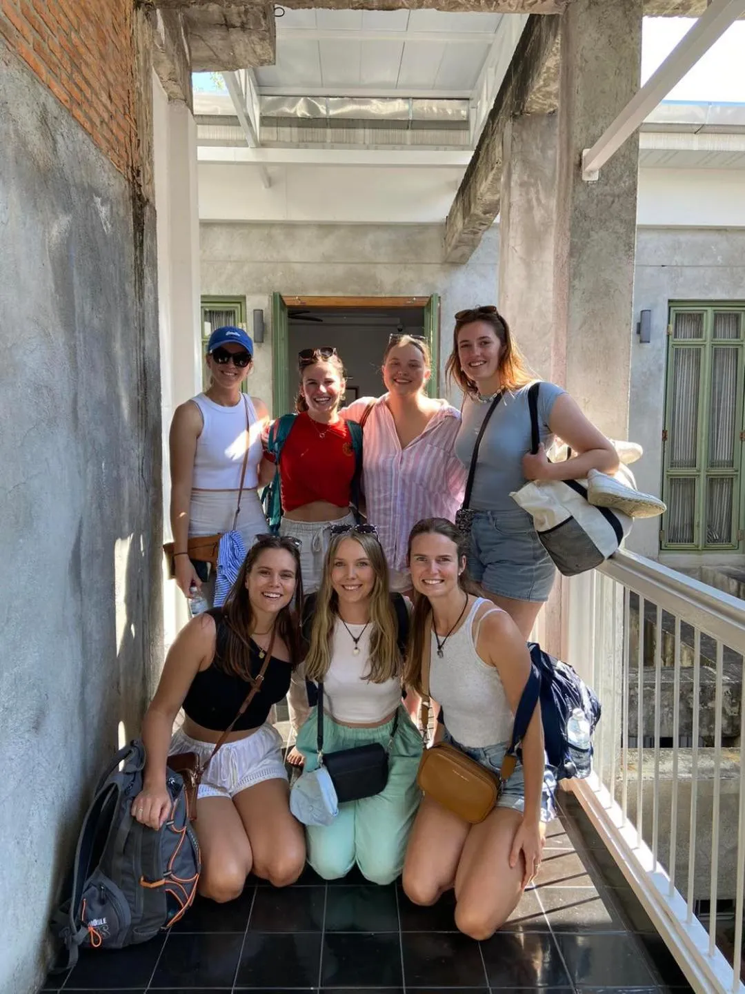 group of guests in Khunluang Hostel
