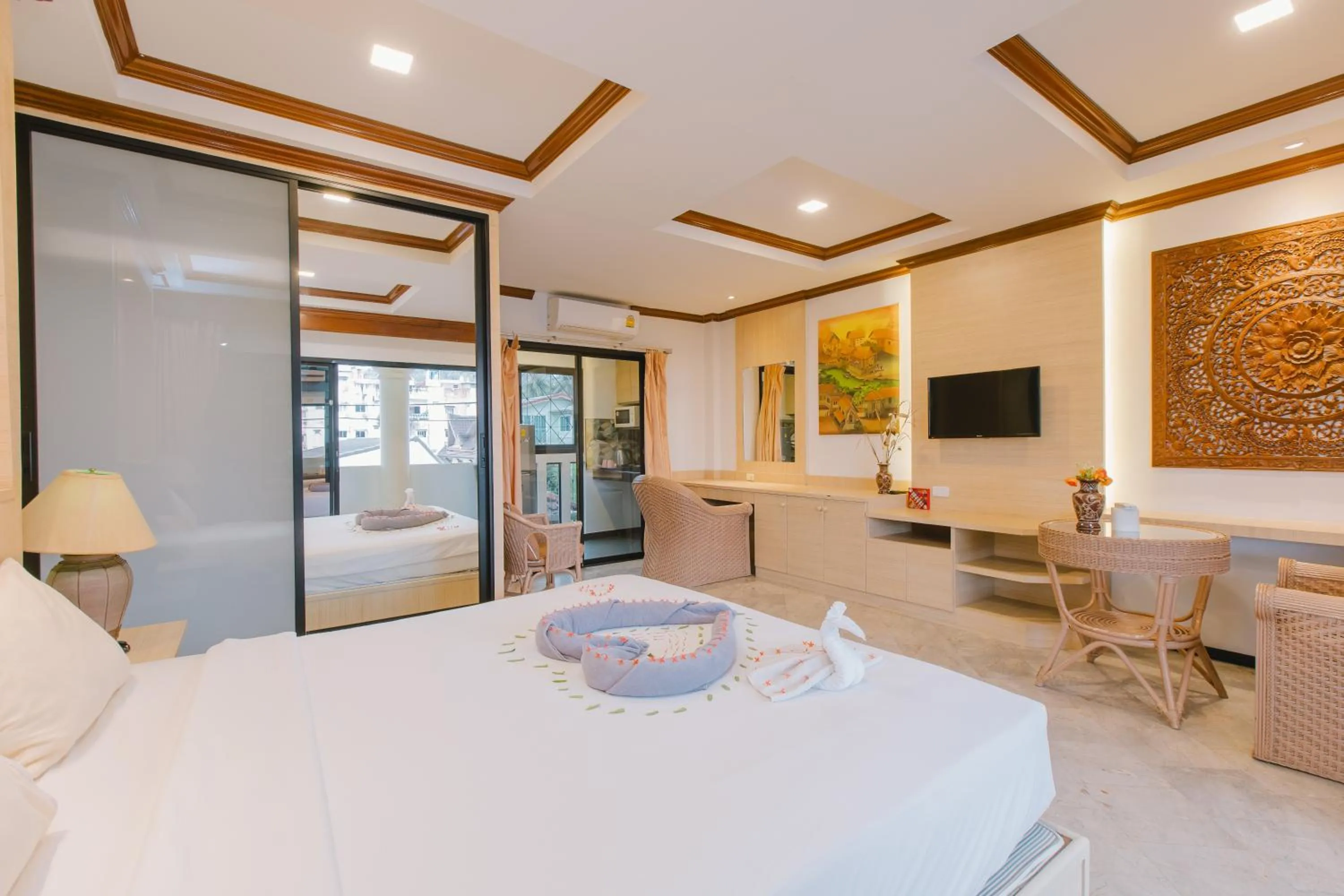 Photo of the whole room, Bed in Royal Prince Residence, Patong Beach