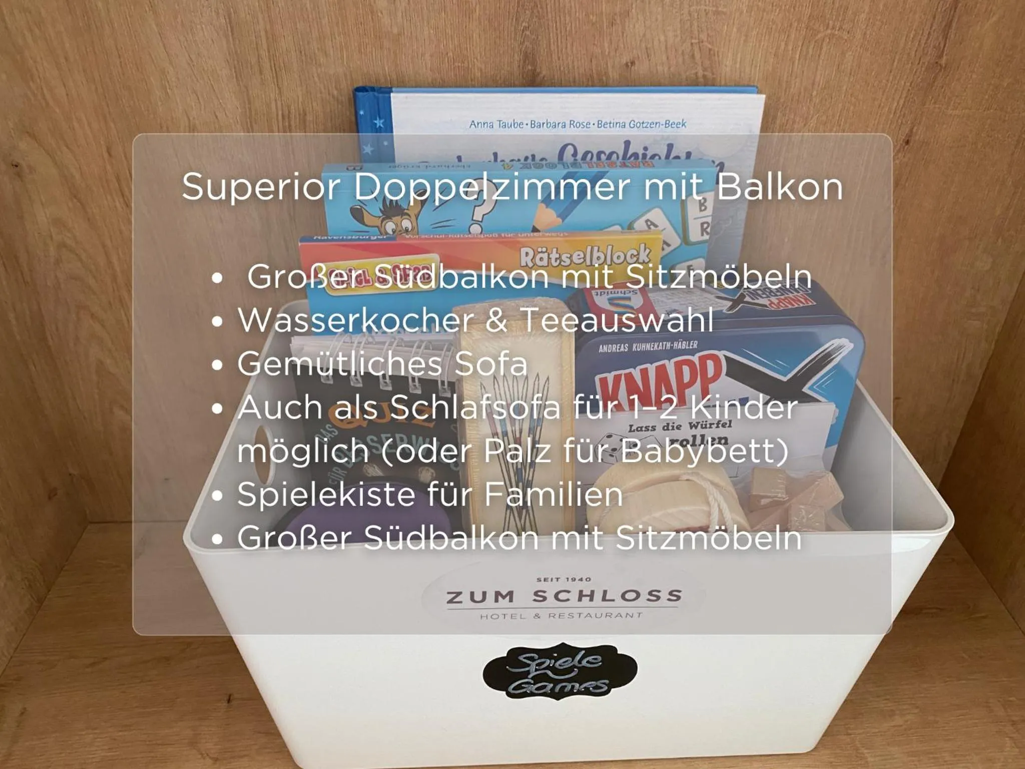 Text overlay in ZUM SCHLOSS - Boutique-Hotel