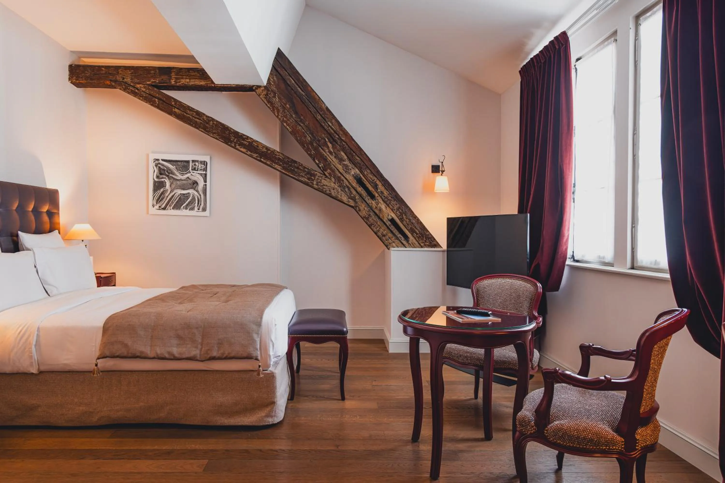 Bedroom, Bed in Cour du Corbeau Hotel Strasbourg - MGallery Collection