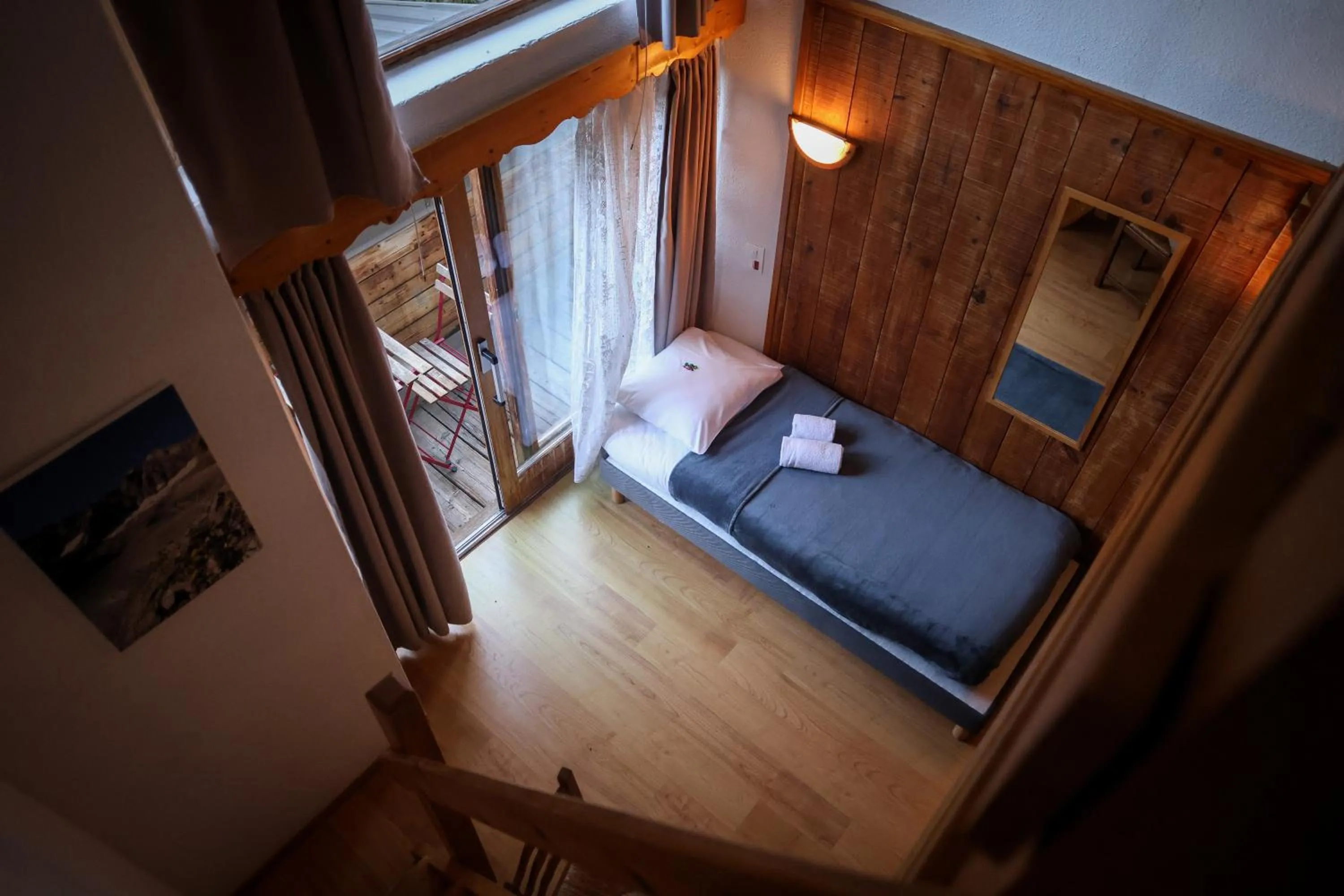 Bed in Hôtel Restaurant Gîtes Les 5 Saisons