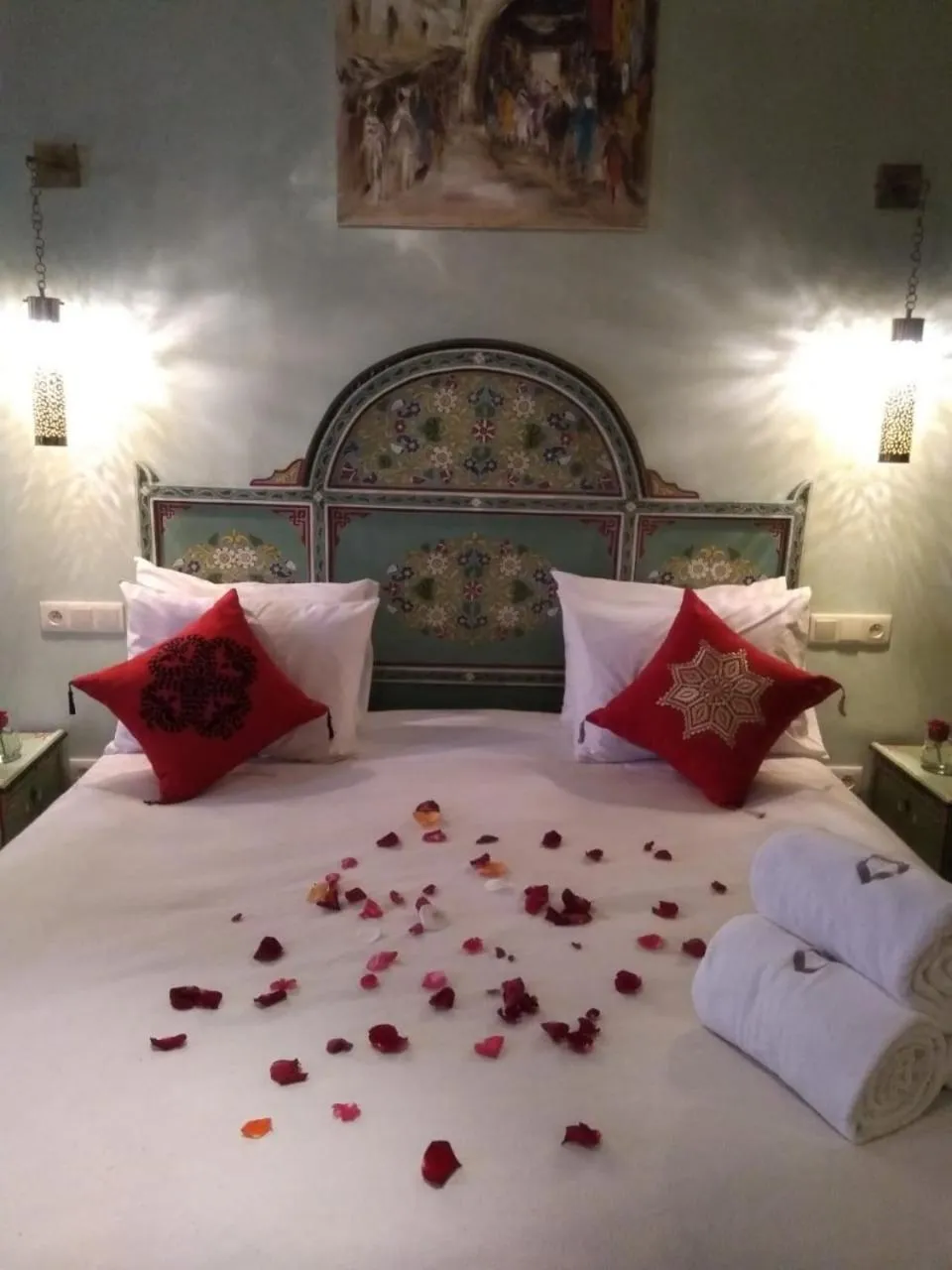 Bed in Riad Dalla Santa