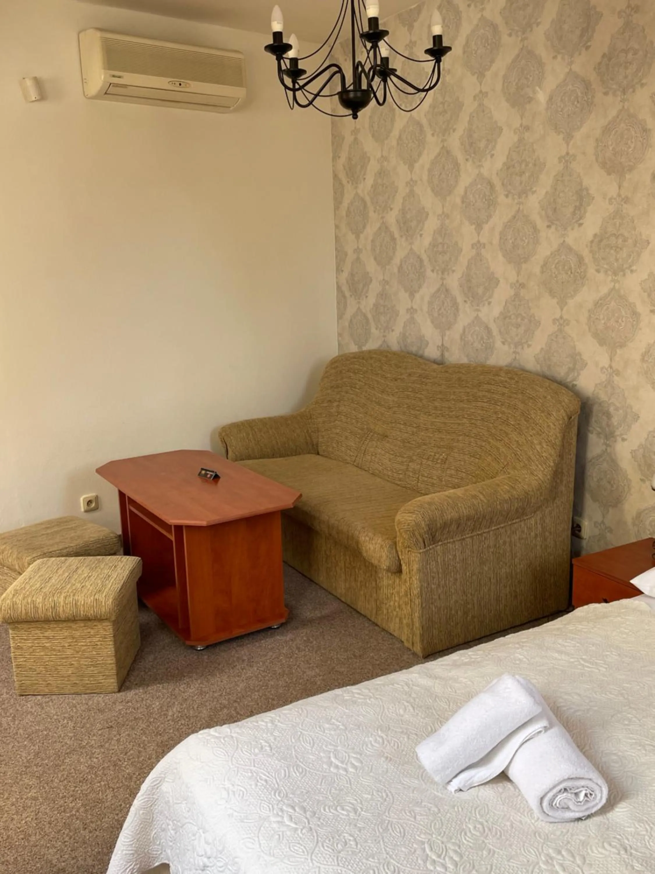 Bed in Hotel Pod Hradom