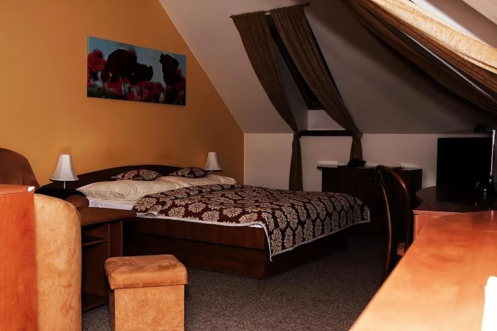 Bed in Hotel Pod Hradom