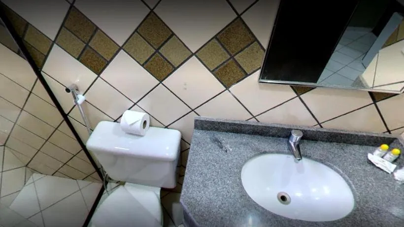 Toilet in Pousada dos Girassóis