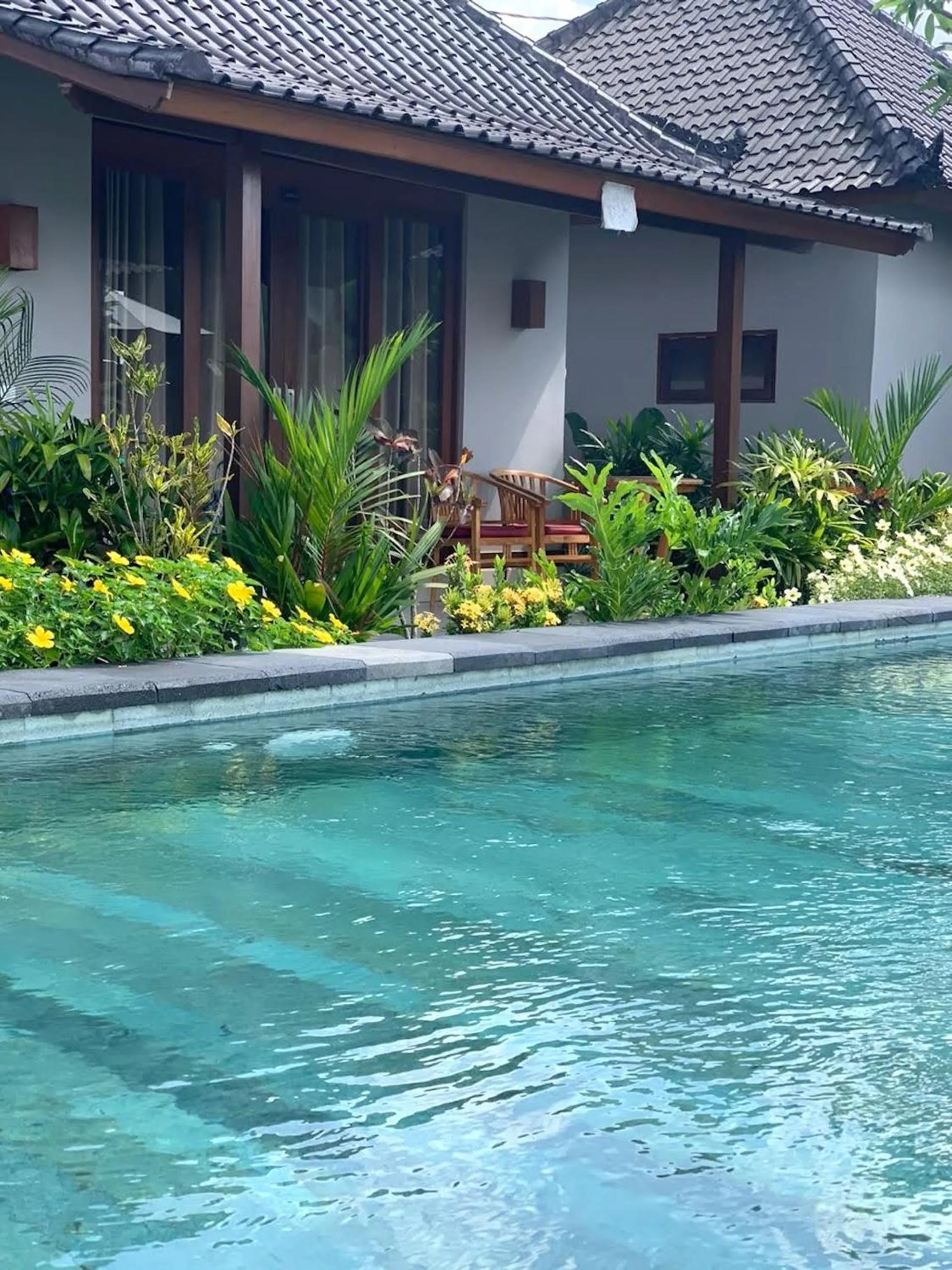 Pool view in Paraiso Cottage Ubud