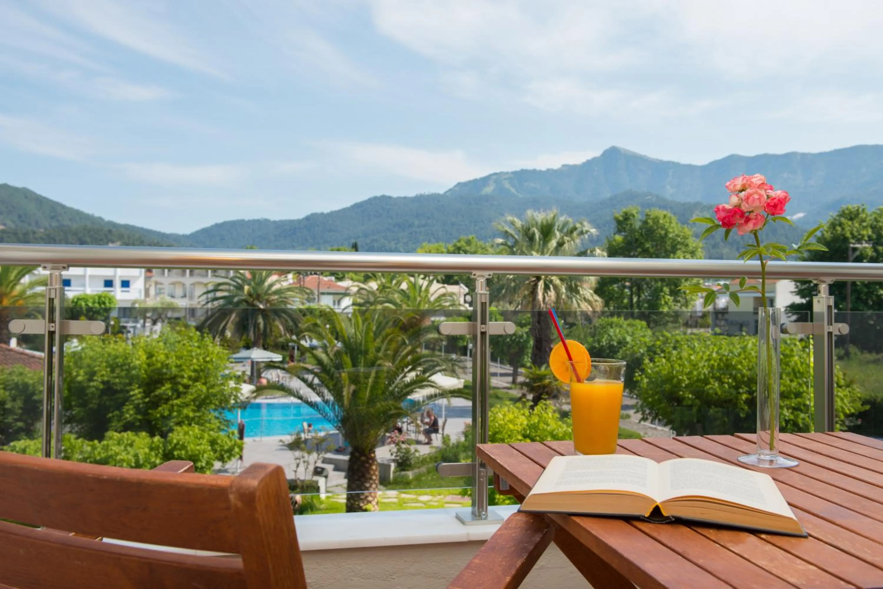 Pool view in Hotel Aethria