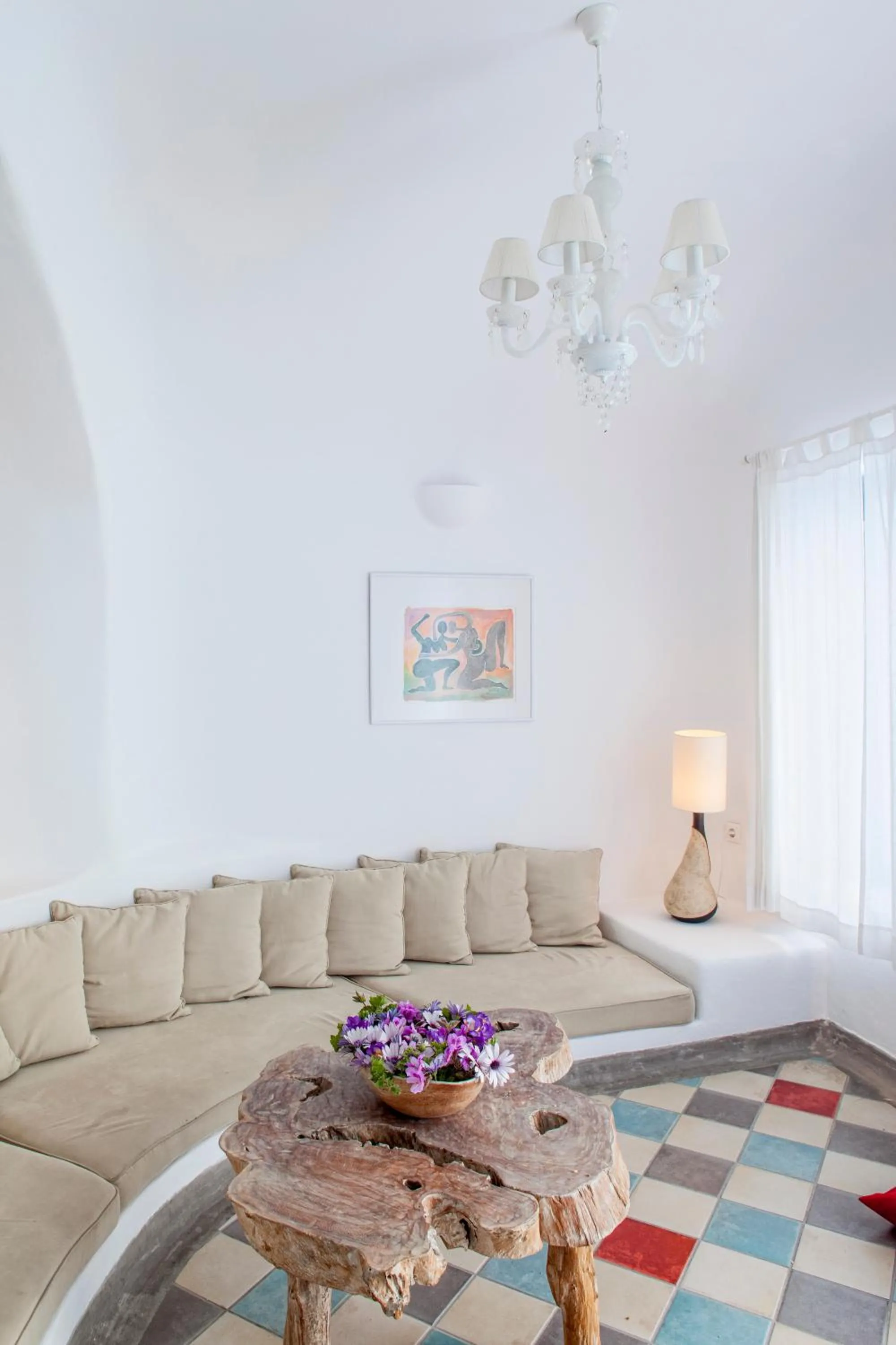 Living room in Ikastikies Suites