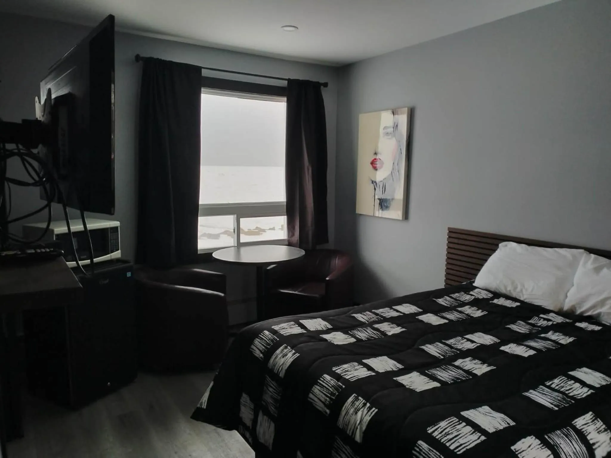 Sea view, Bed in Motel Rimouski