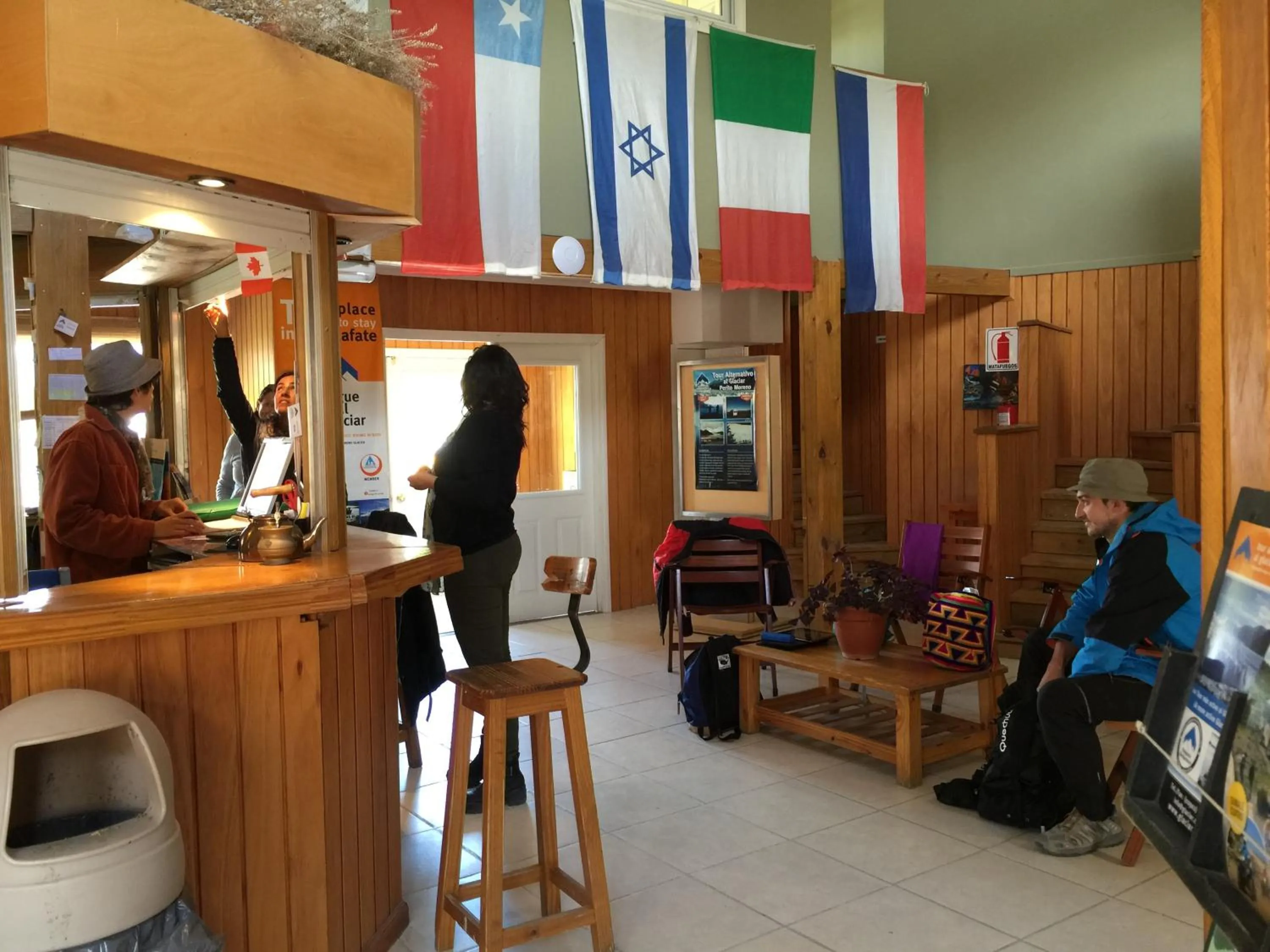 Lobby or reception in Hostel Los Pioneros