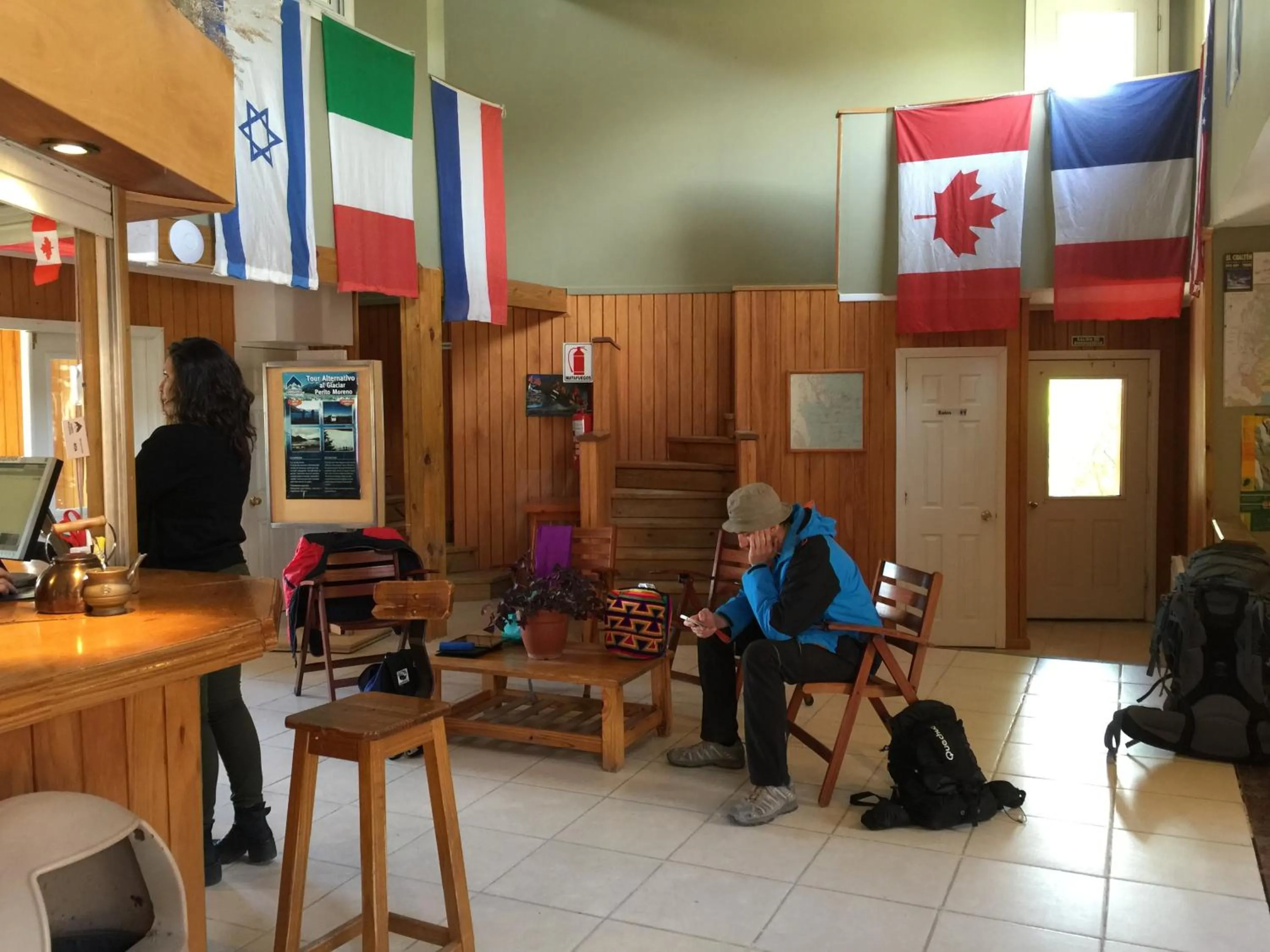 Lobby or reception in Hostel Los Pioneros